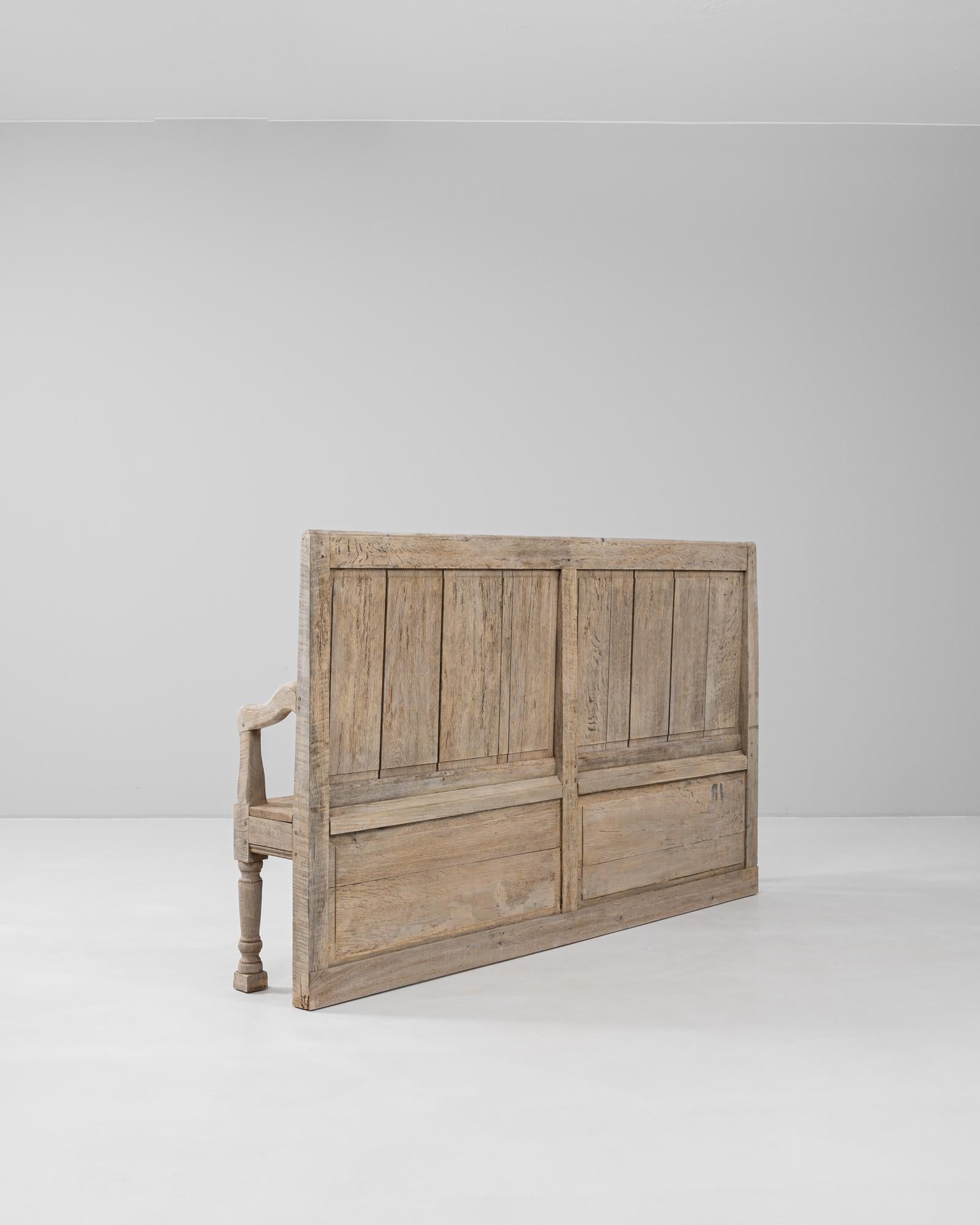 Banc en chêne français du XIXe siècle en vente 2