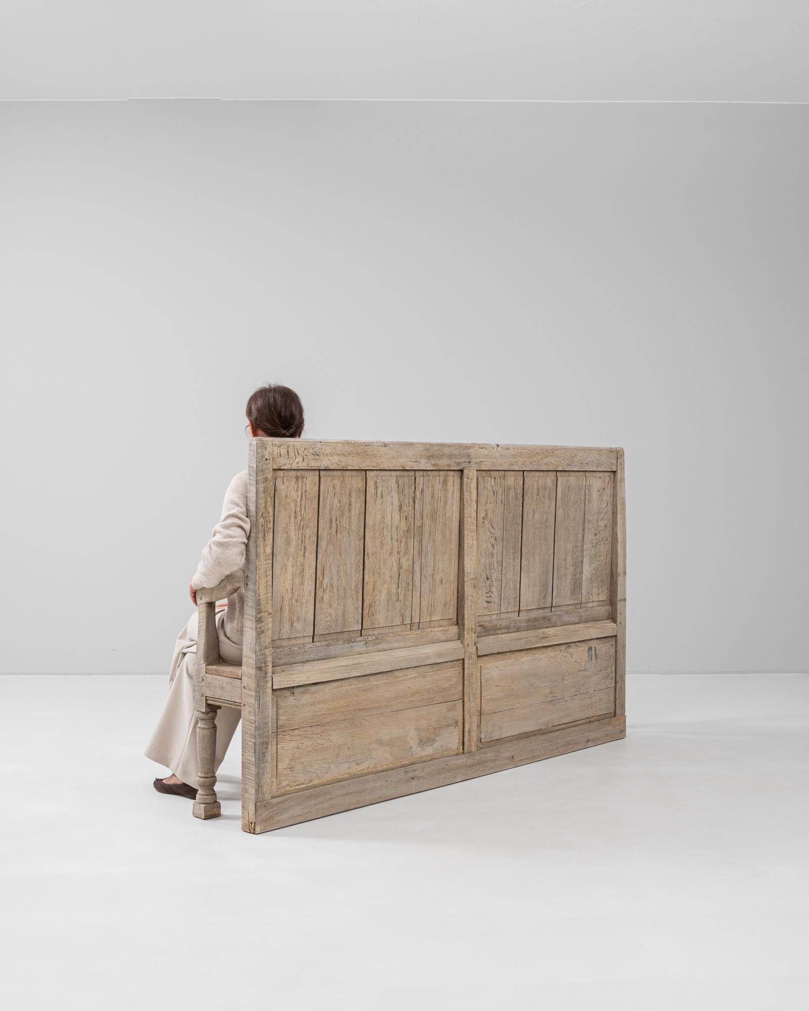 Banc en chêne français du XIXe siècle en vente 3