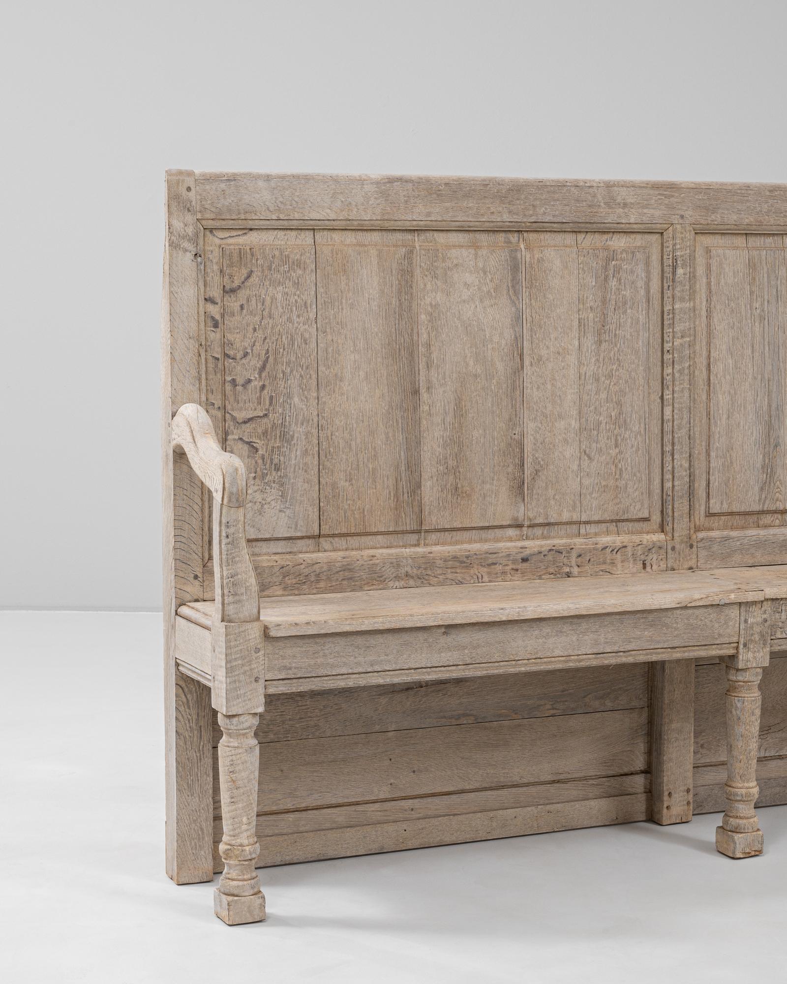 Banc en chêne français du XIXe siècle en vente 4