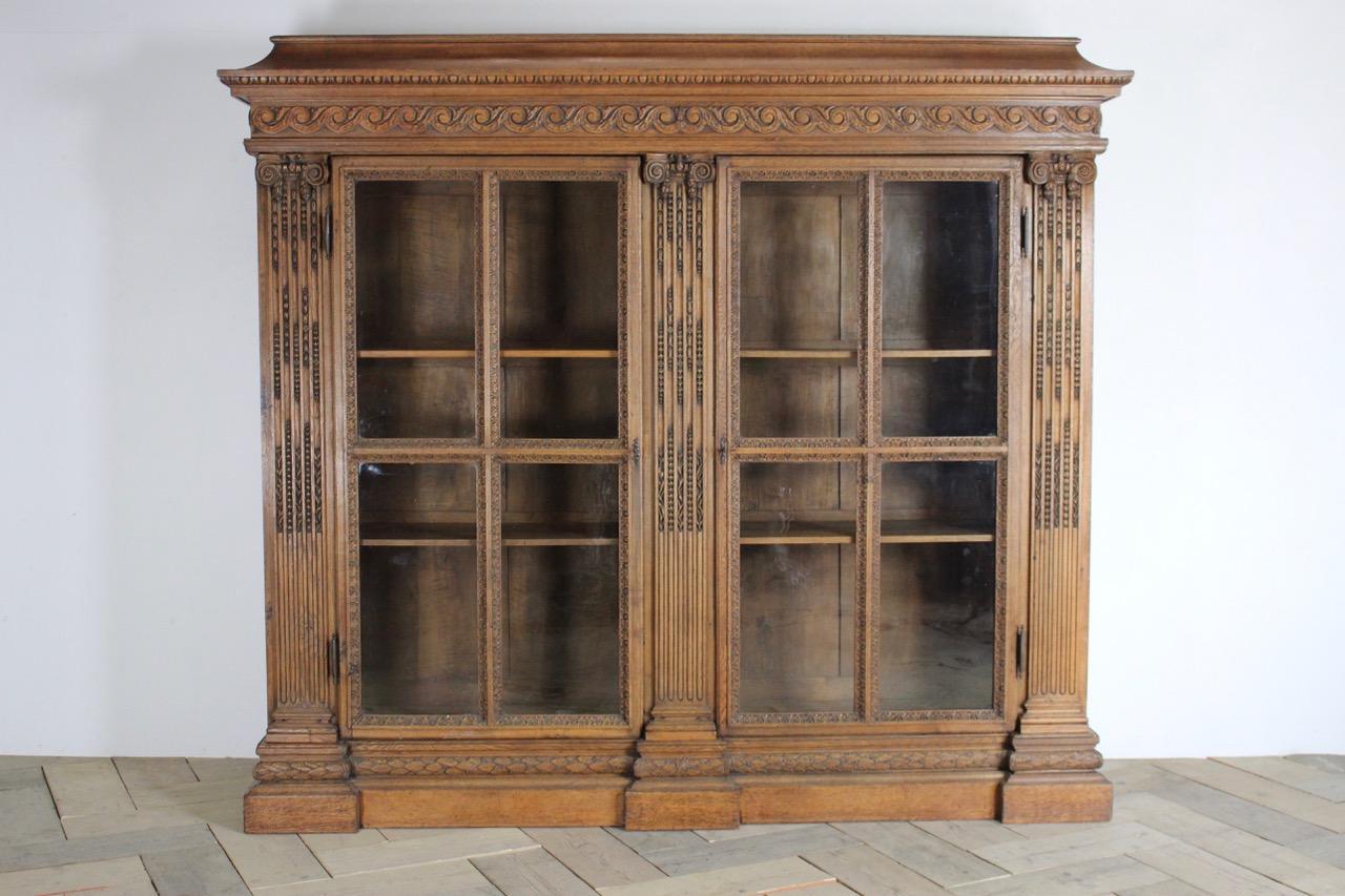 19th Century French Oak Bookcase For Sale 6