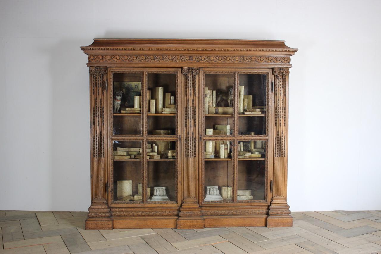 19th Century French Oak Bookcase For Sale 2