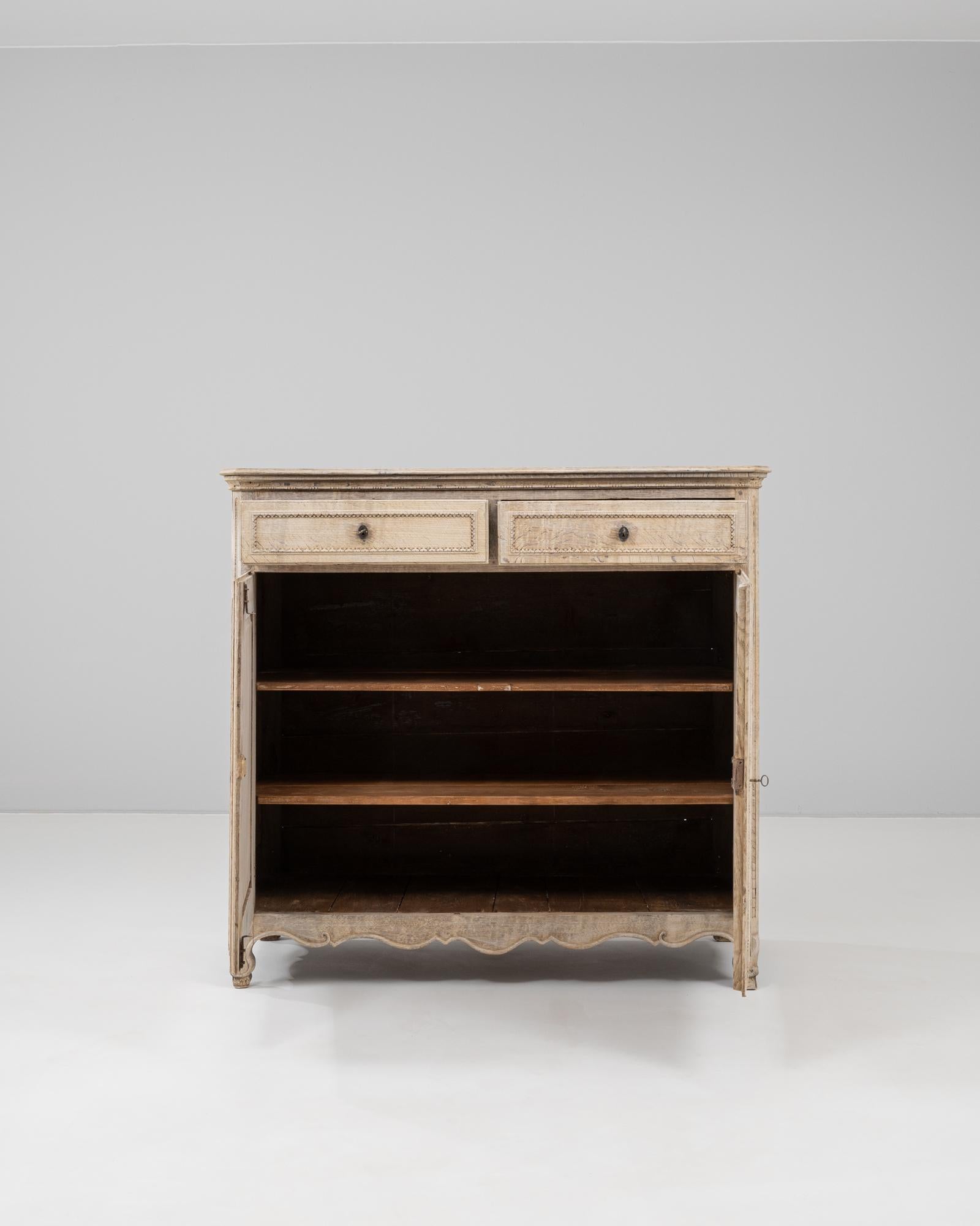 Louis XV 19th Century French Oak Buffet For Sale