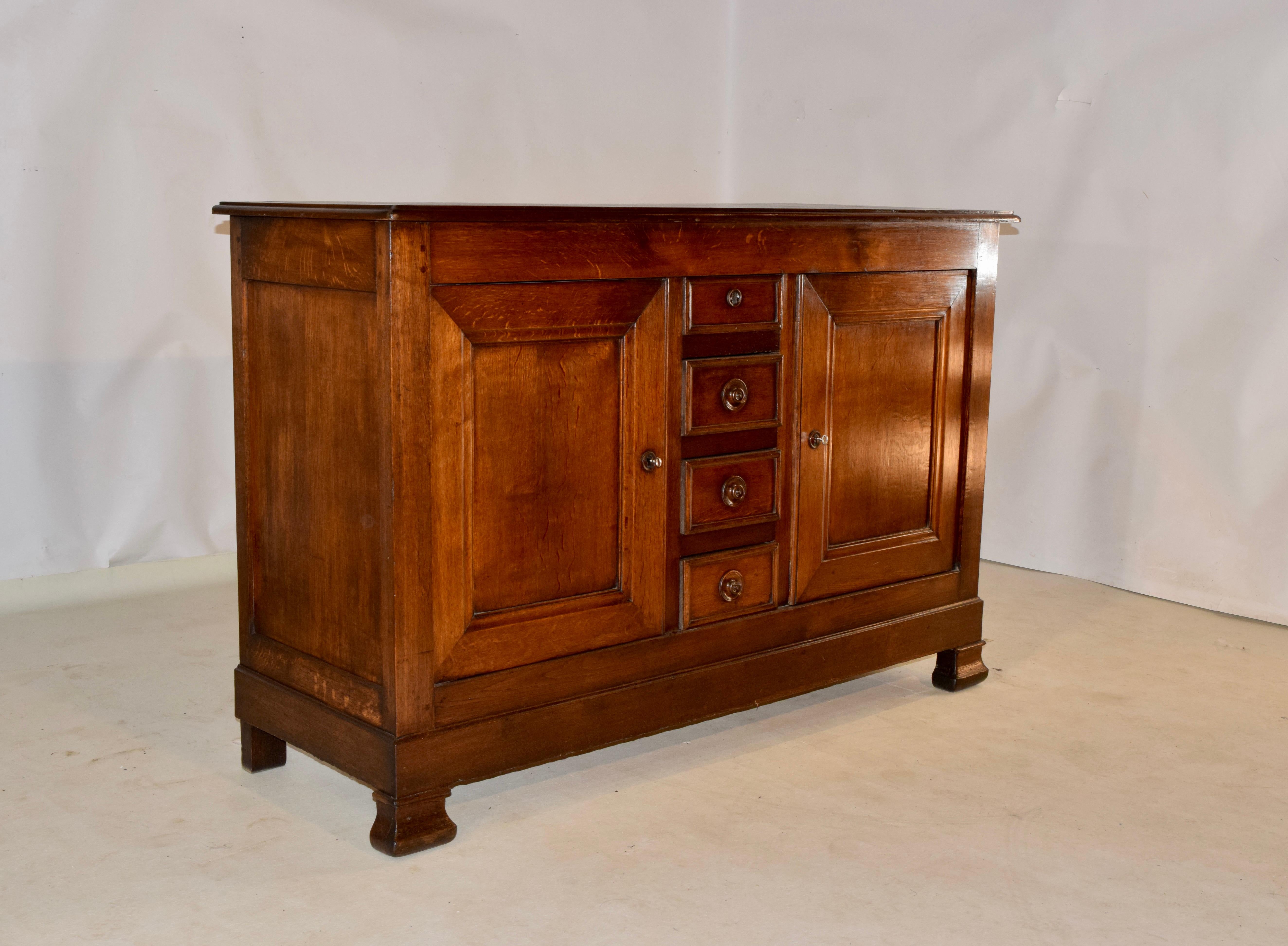 Louis Philippe 19th Century French Oak Buffet For Sale