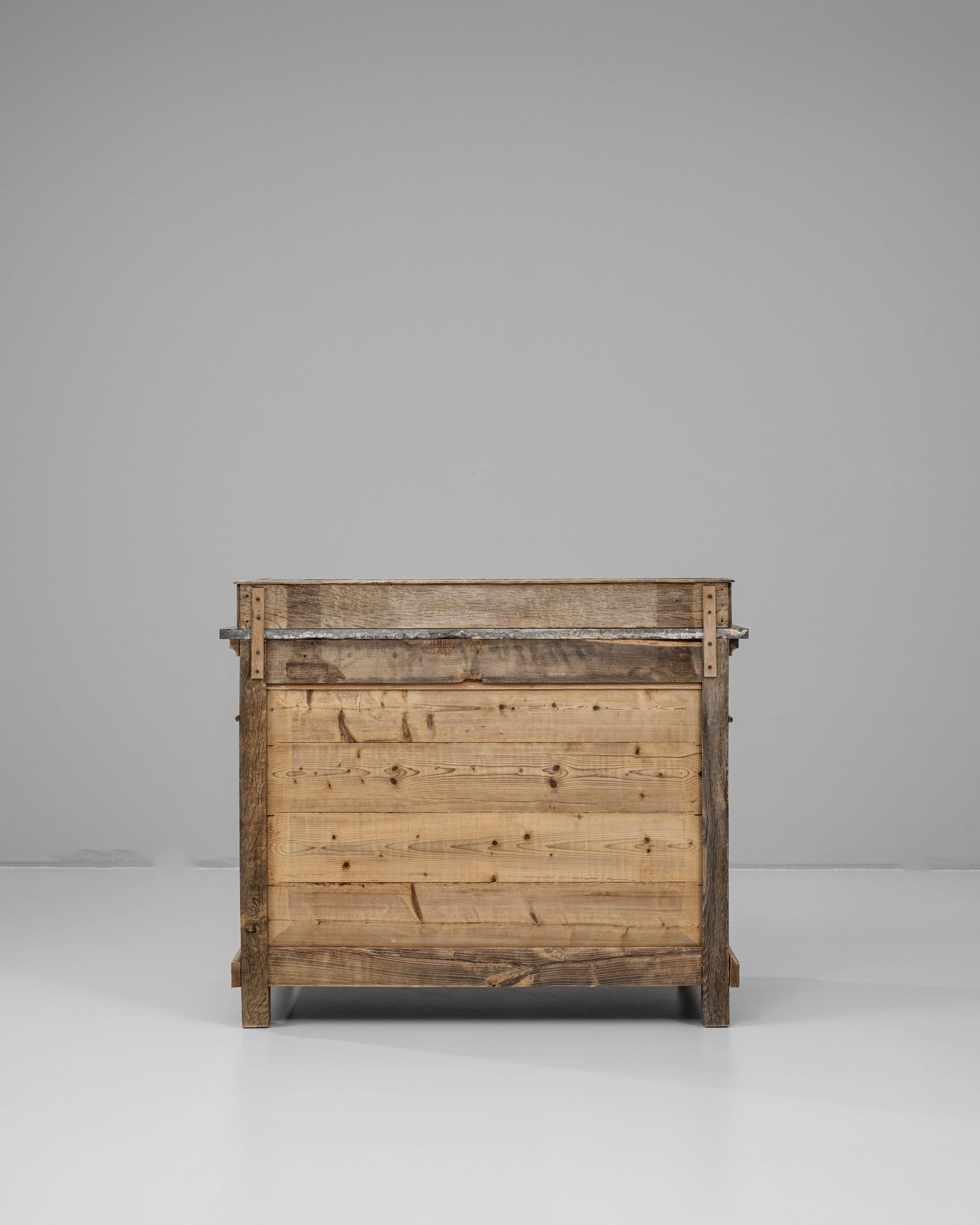 Buffet francese del XIX secolo in Oak con piano in marmo in vendita 11