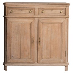 19th Century French Oak Buffet with Weathered Finish, Antique Cabinet