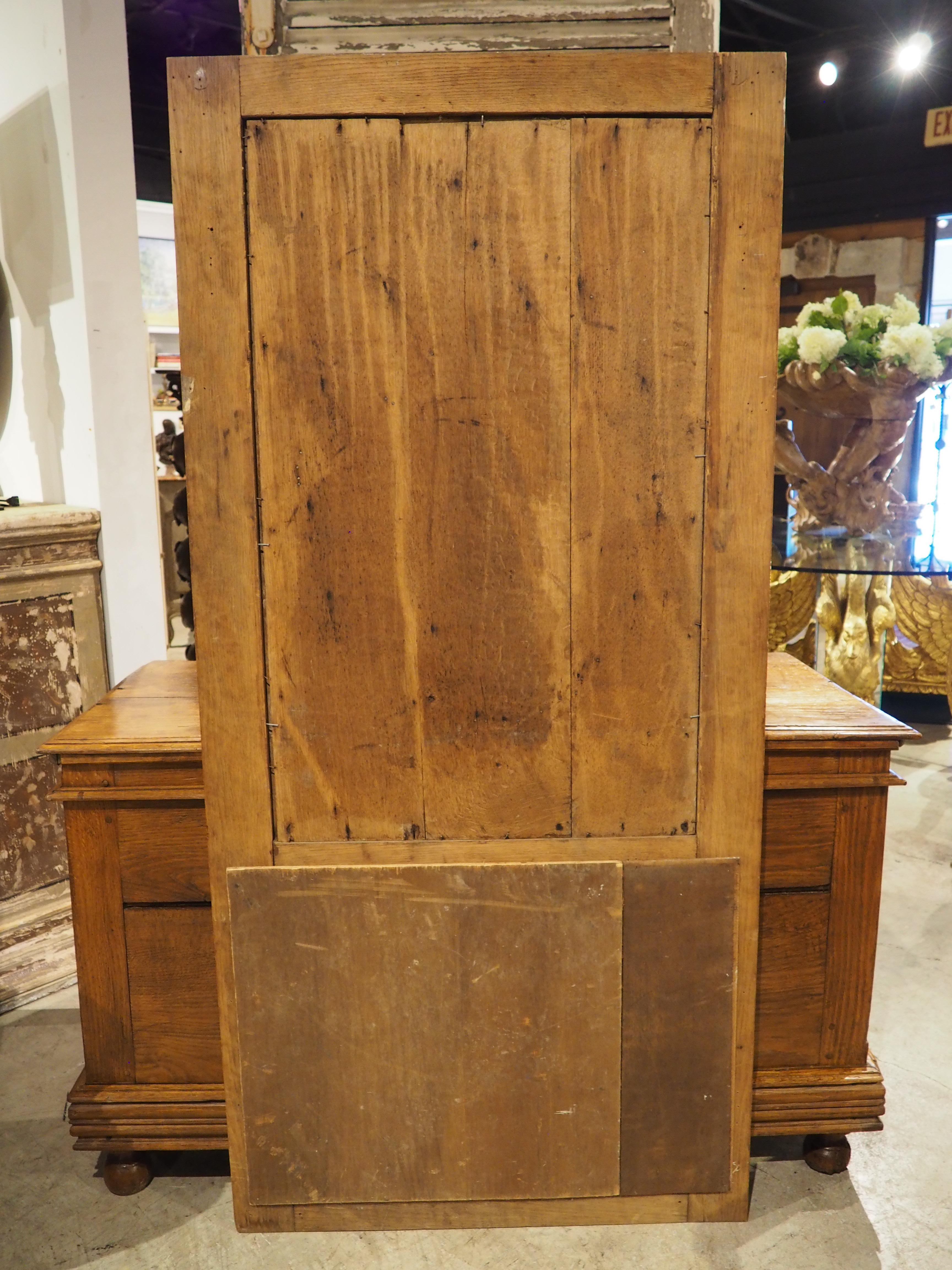 Francese Specchio francese del XIX secolo in Oak intagliato in stile Luigi XVI per il Trofeo Musicale Trumeau in vendita