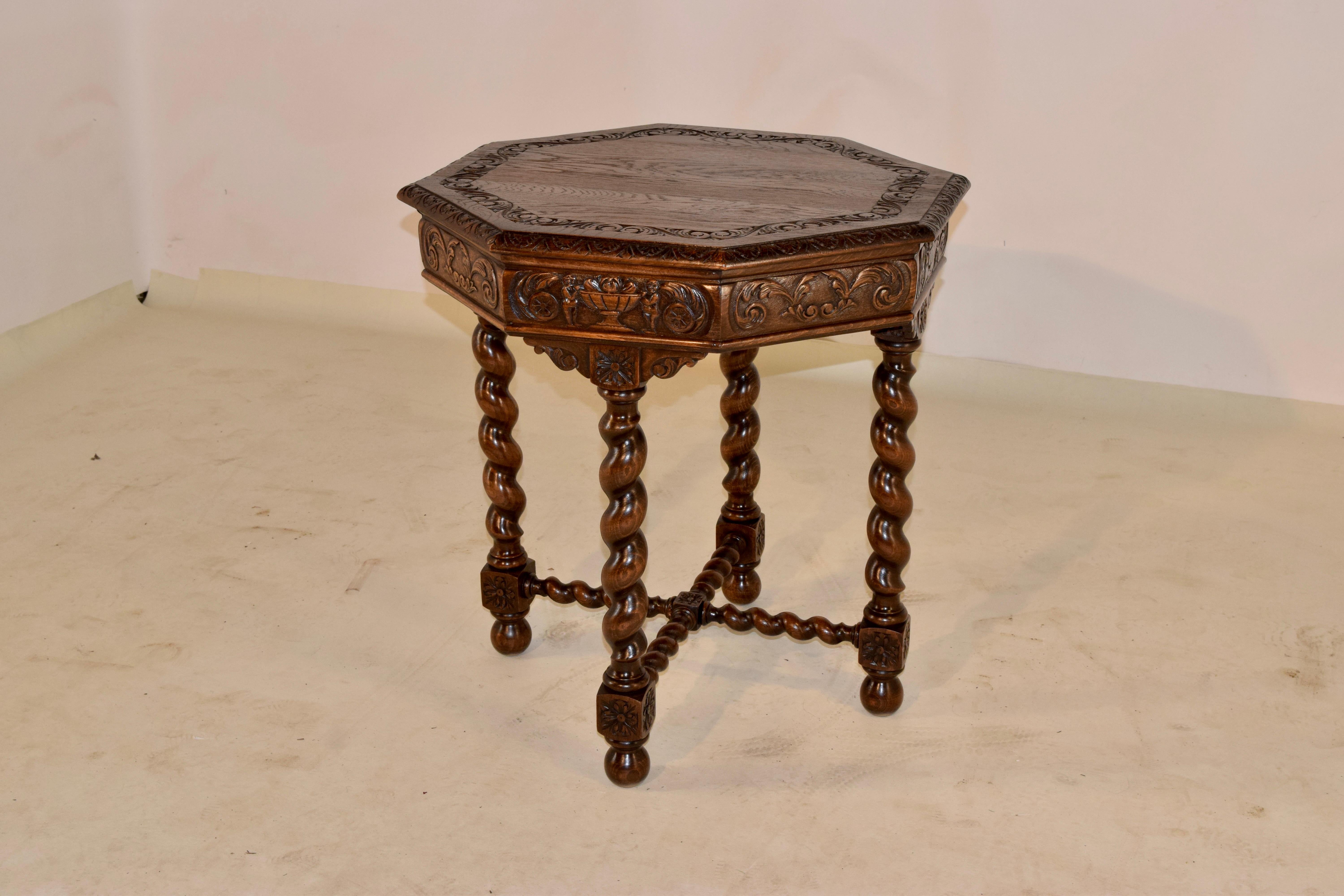 19th Century French Oak Carved Side Table 2