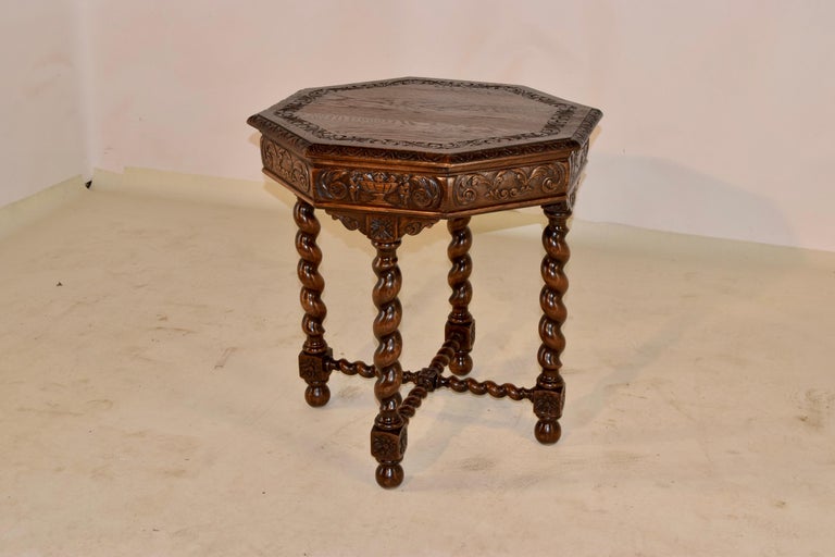 19th Century French Oak Carved Side Table For Sale at 1stDibs