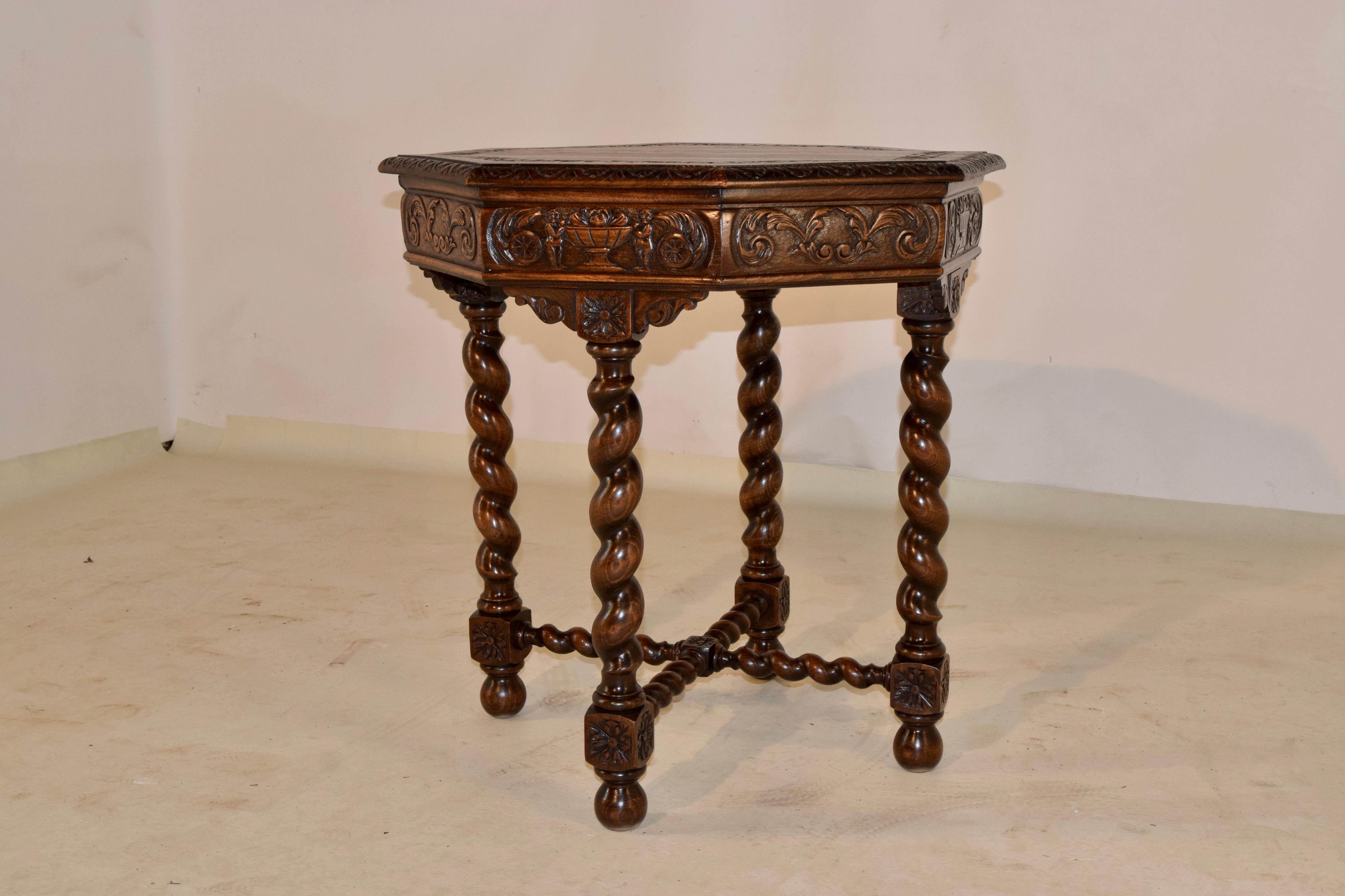 19th Century French Oak Carved Side Table 3