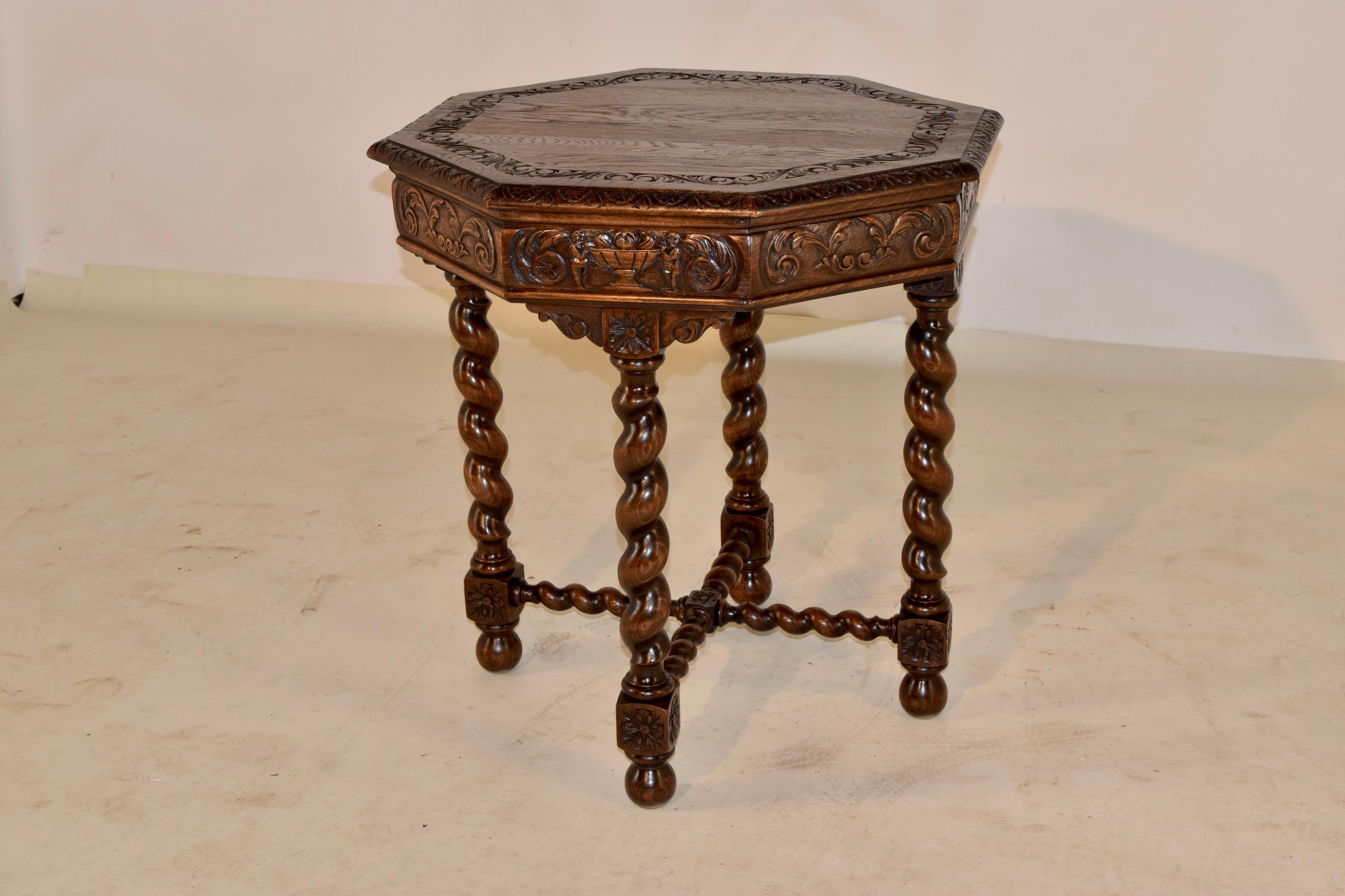 19th Century French Oak Carved Side Table 4