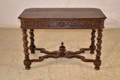 19th Century French Oak Carved Table