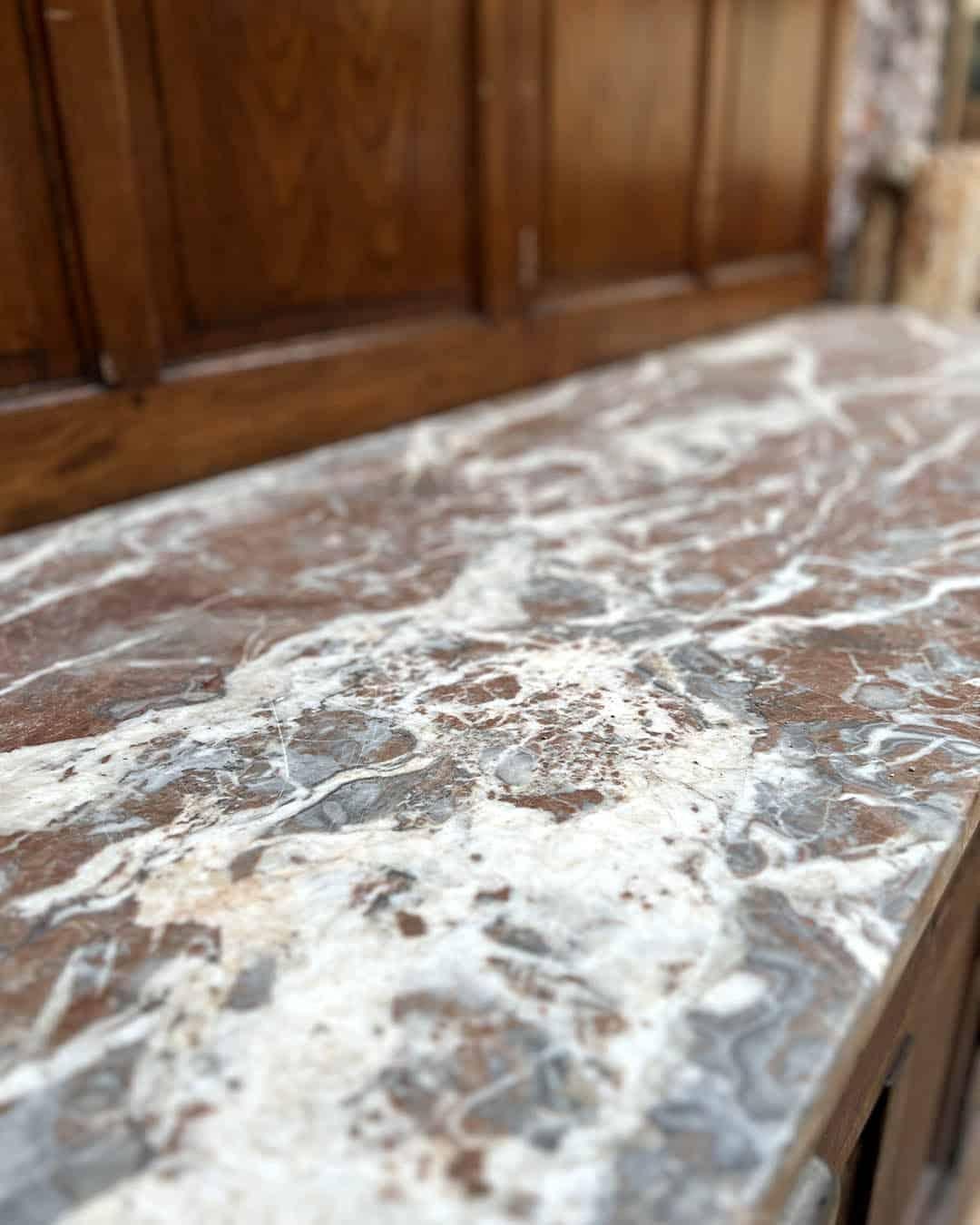 Credenza Château in Oak francese del XIX secolo con piano in marmo in vendita 5