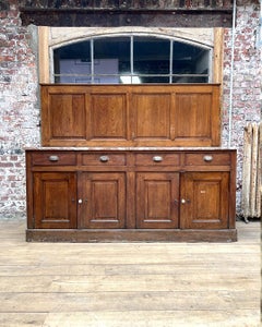 19th Century French Oak Château Sideboard with Marble Top