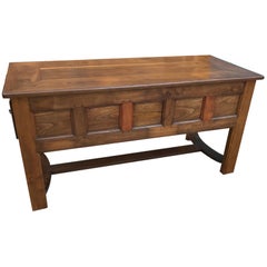 19th Century French Oak Cheesemonger Table, 1850s
