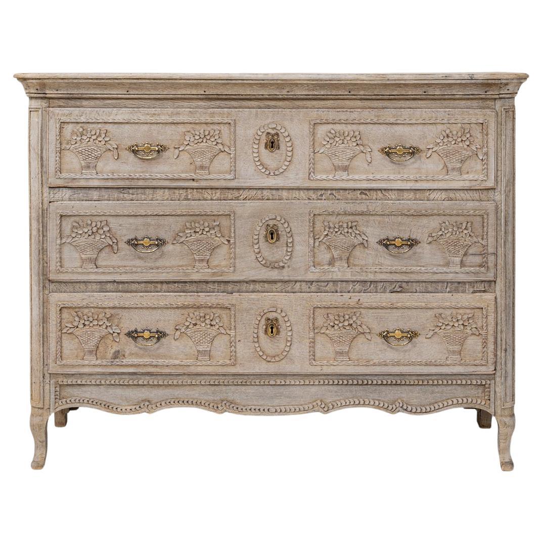 19th Century French Oak Chest Of Drawers For Sale