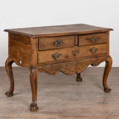 19th Century French Oak Chest of Drawers or Console Table with Cabriole Legs