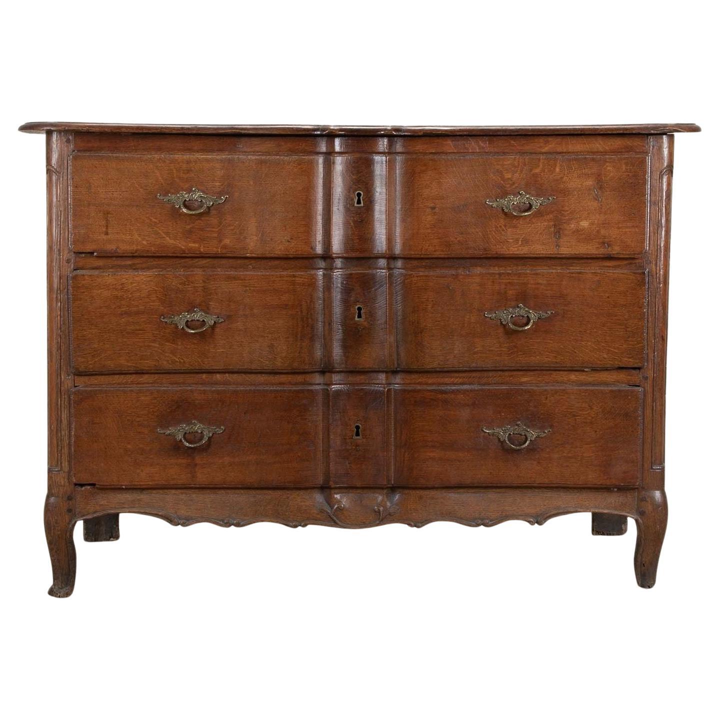 19th Century French Oak Commode For Sale
