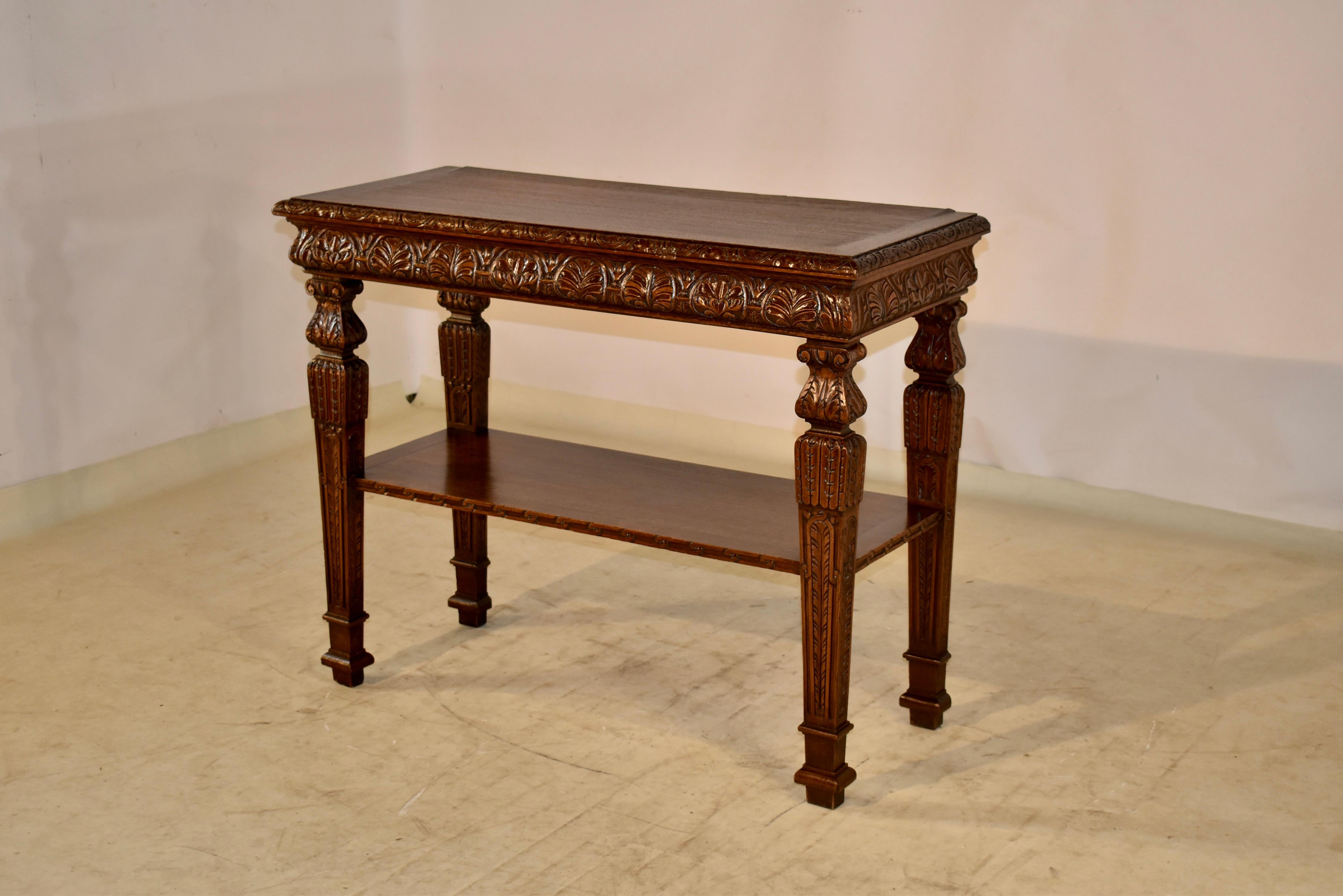 19th Century French Oak Console Table 1