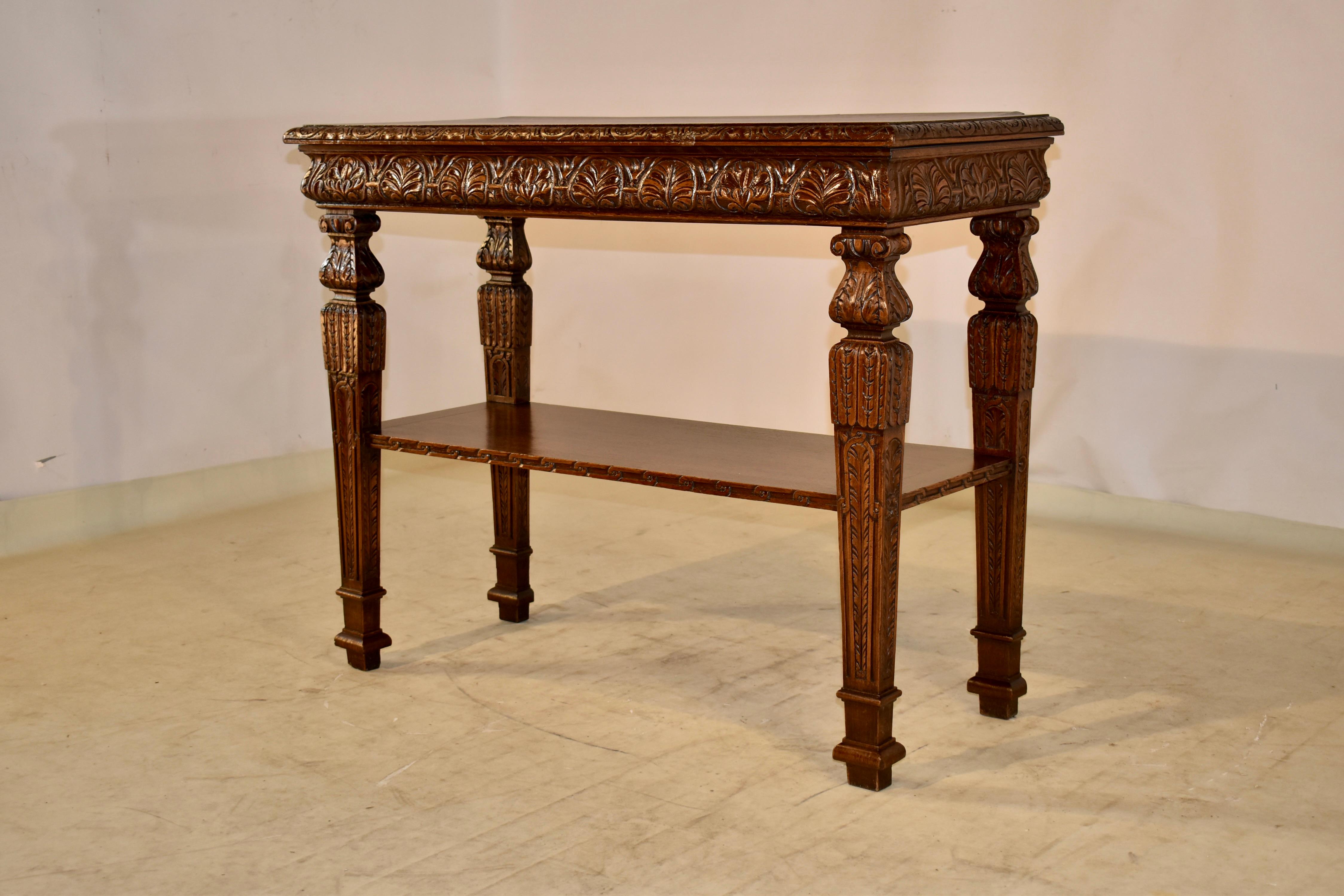 19th Century French Oak Console Table 2