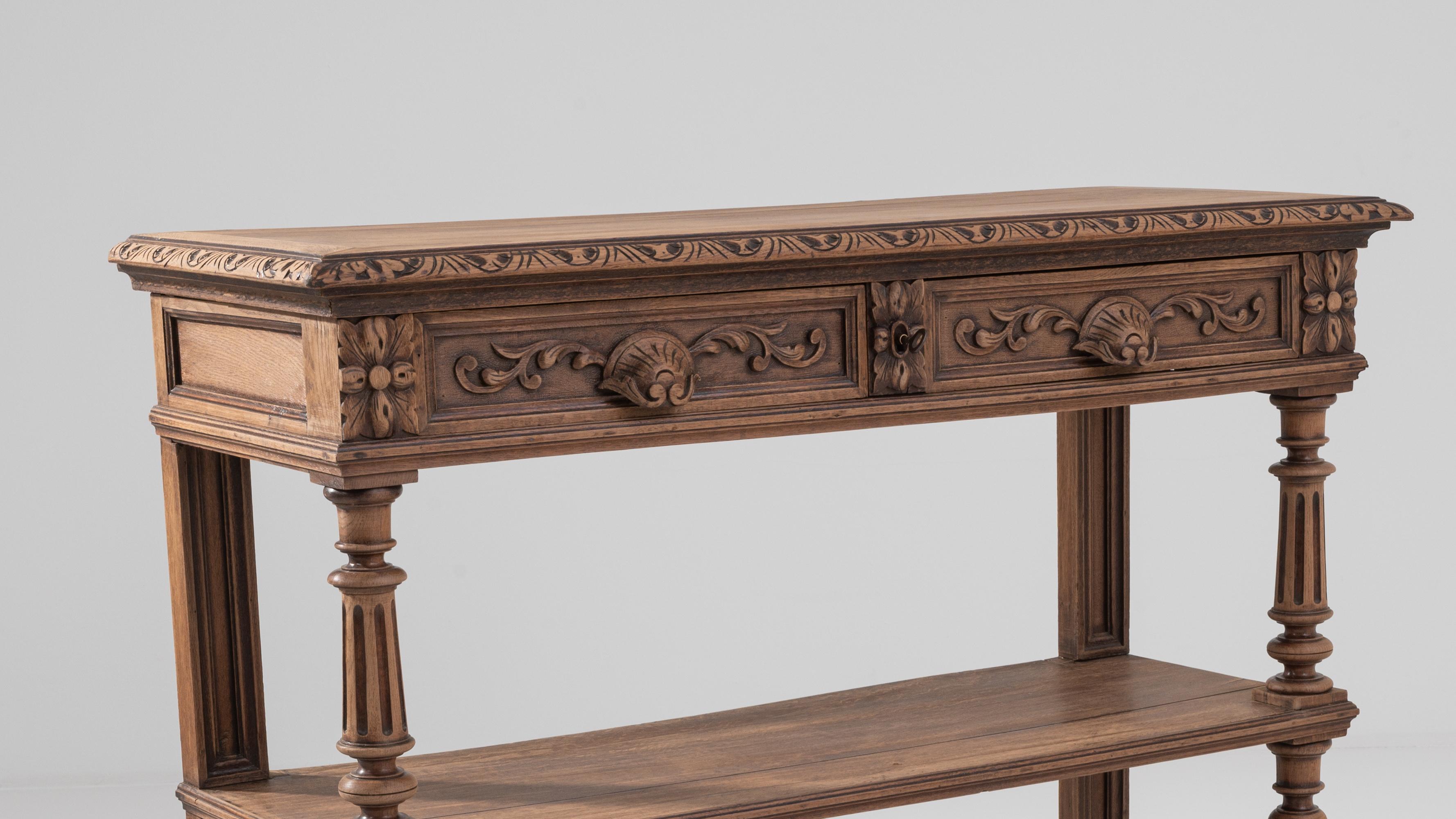 19th Century French Oak Console Table 4