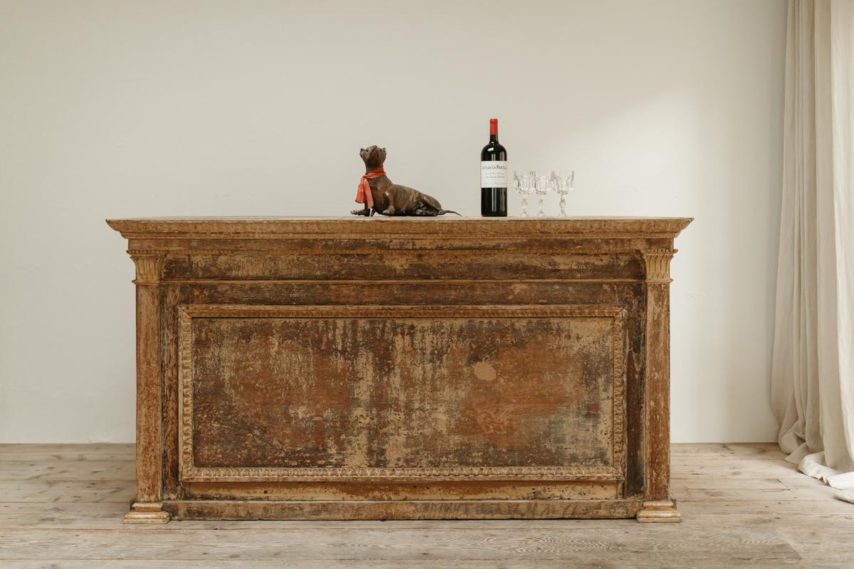 19th century French oak counter .. 6