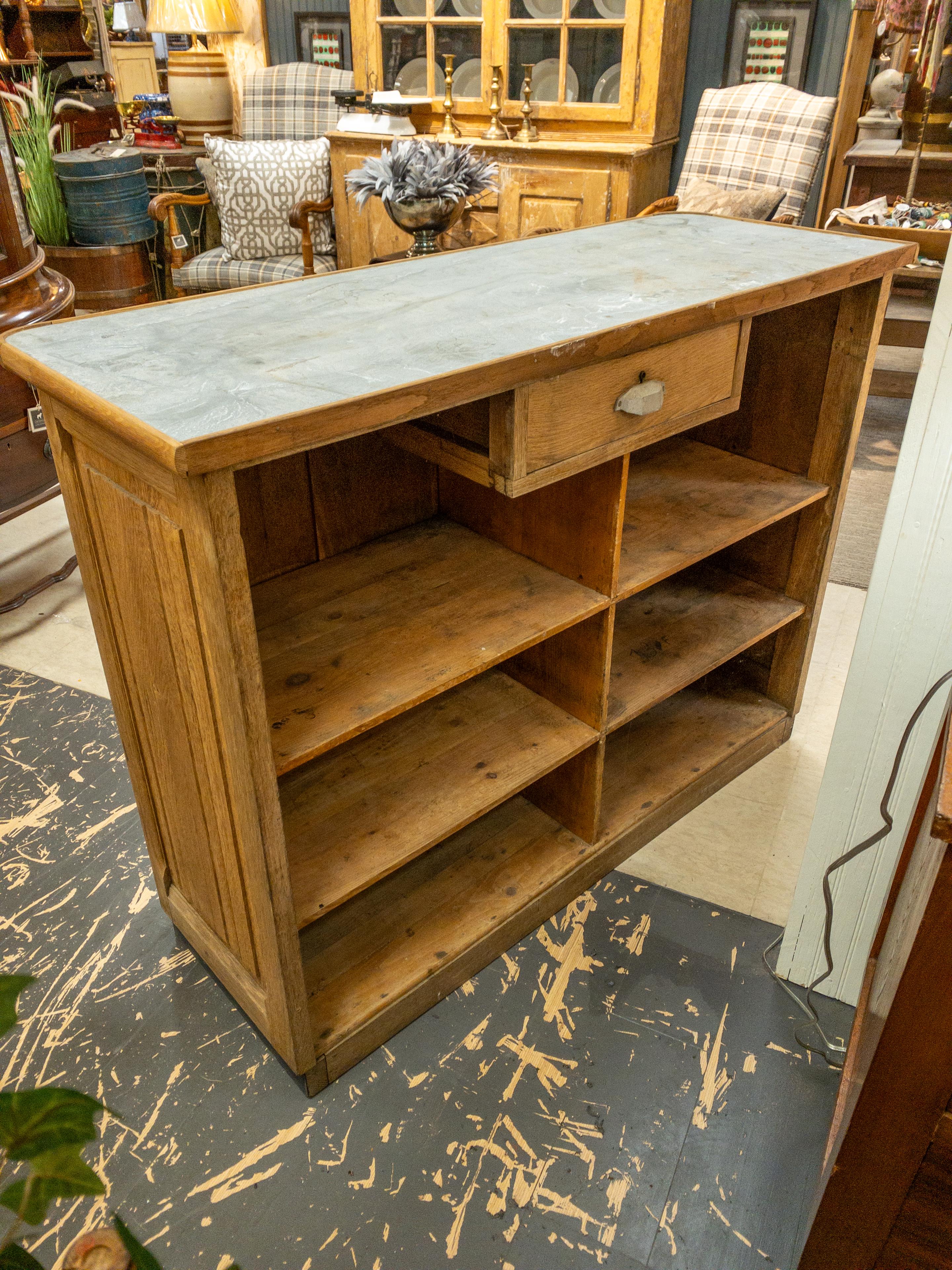 19th Century French Oak Counter For Sale 1