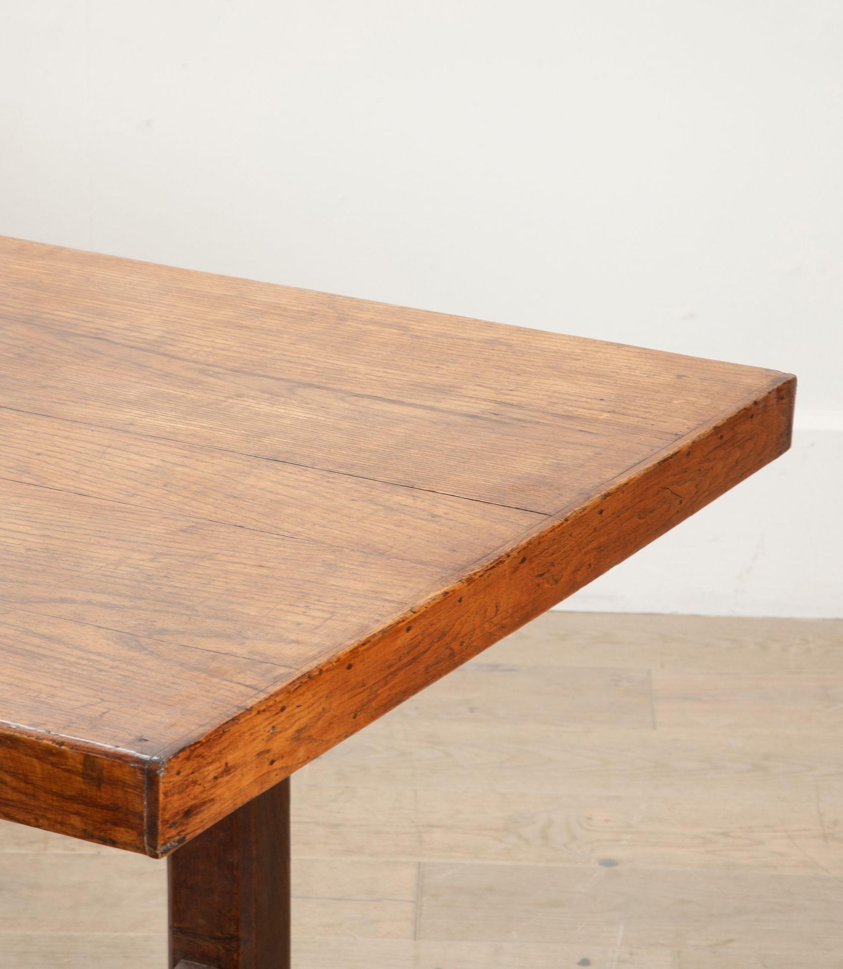 19th Century French Oak Country Farmhouse Table (Eichenholz) im Angebot