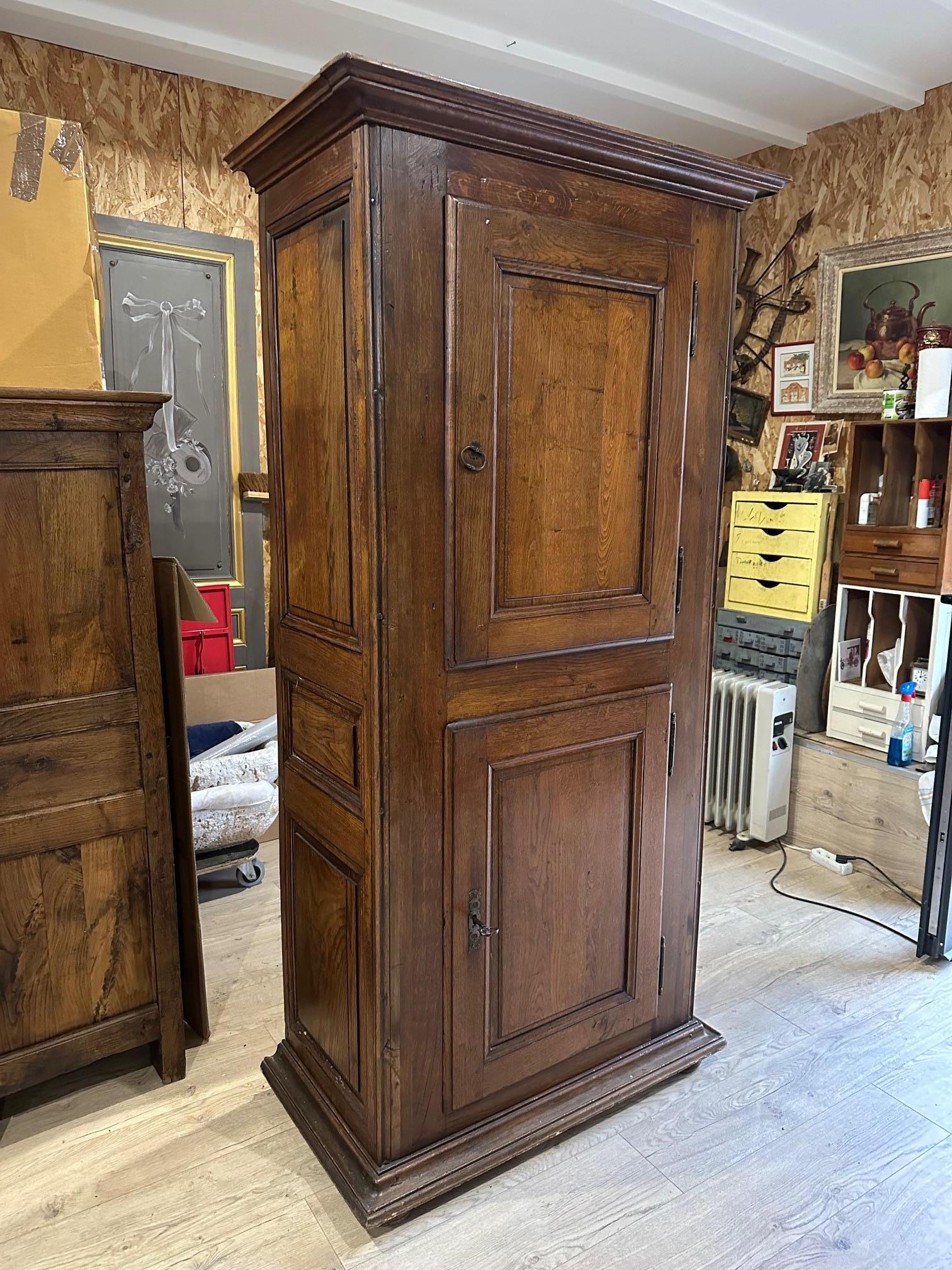 19th Century 19th century French Oak Cupboard  For Sale