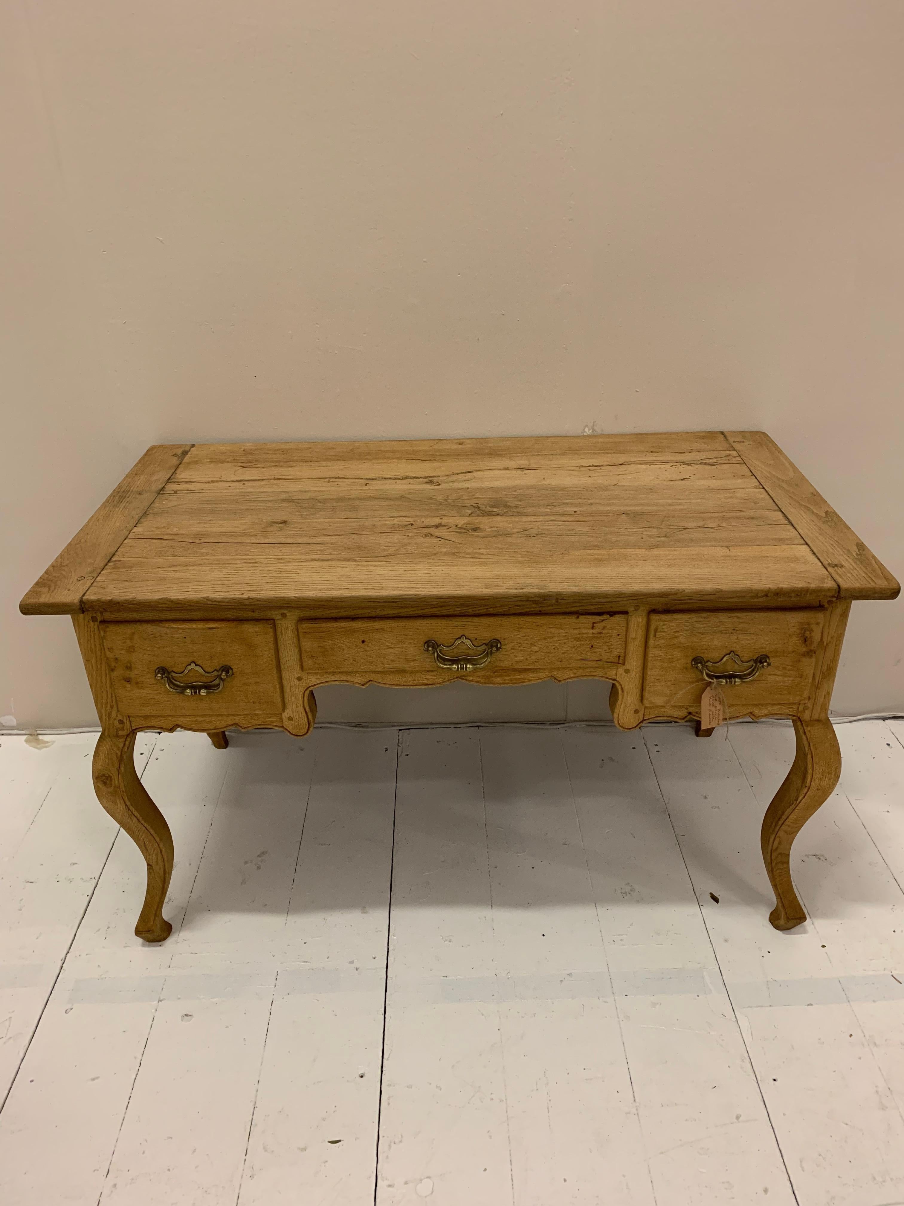 Louis XV 19th Century French Oak Desk For Sale