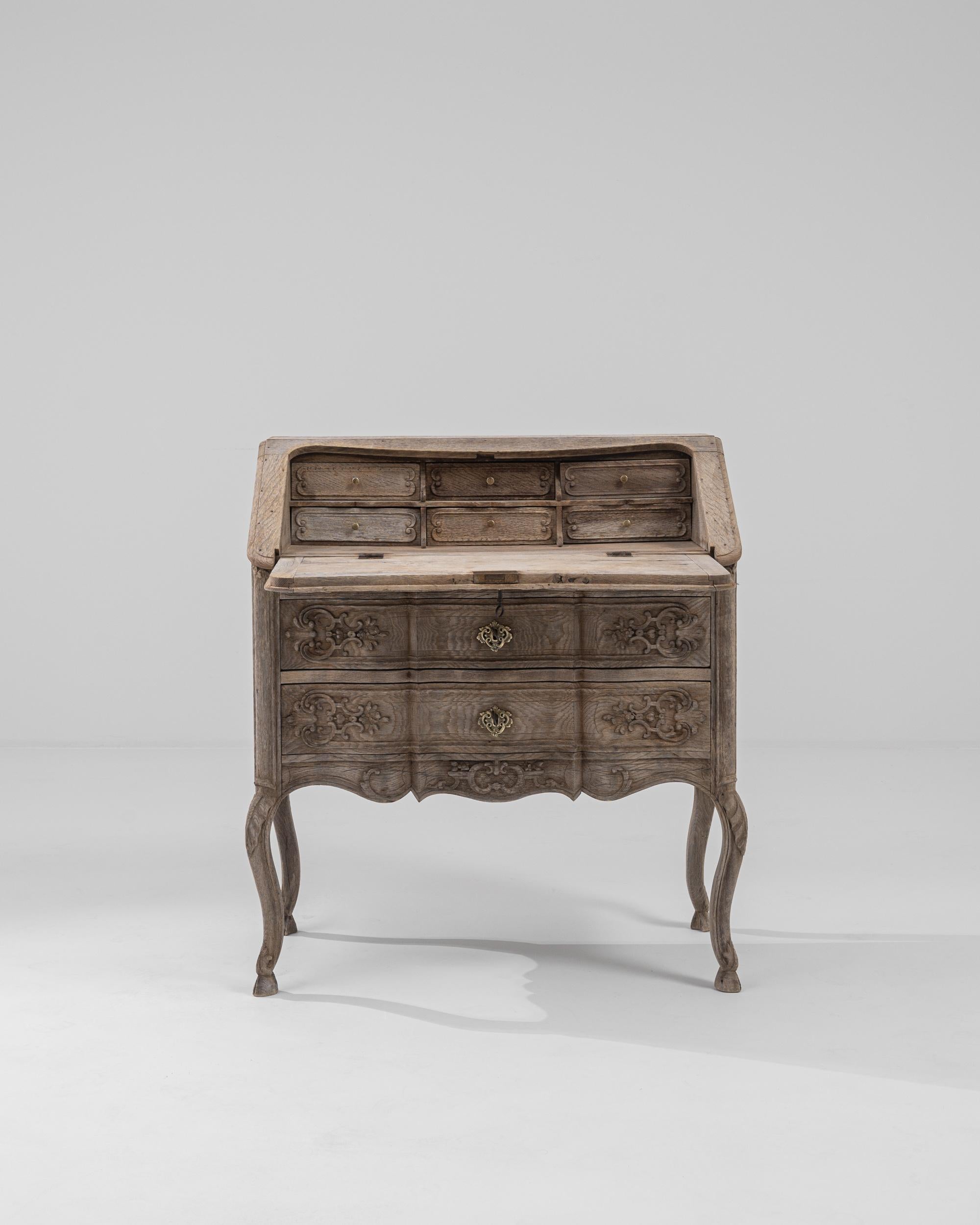French Provincial 19th Century French Oak Desk