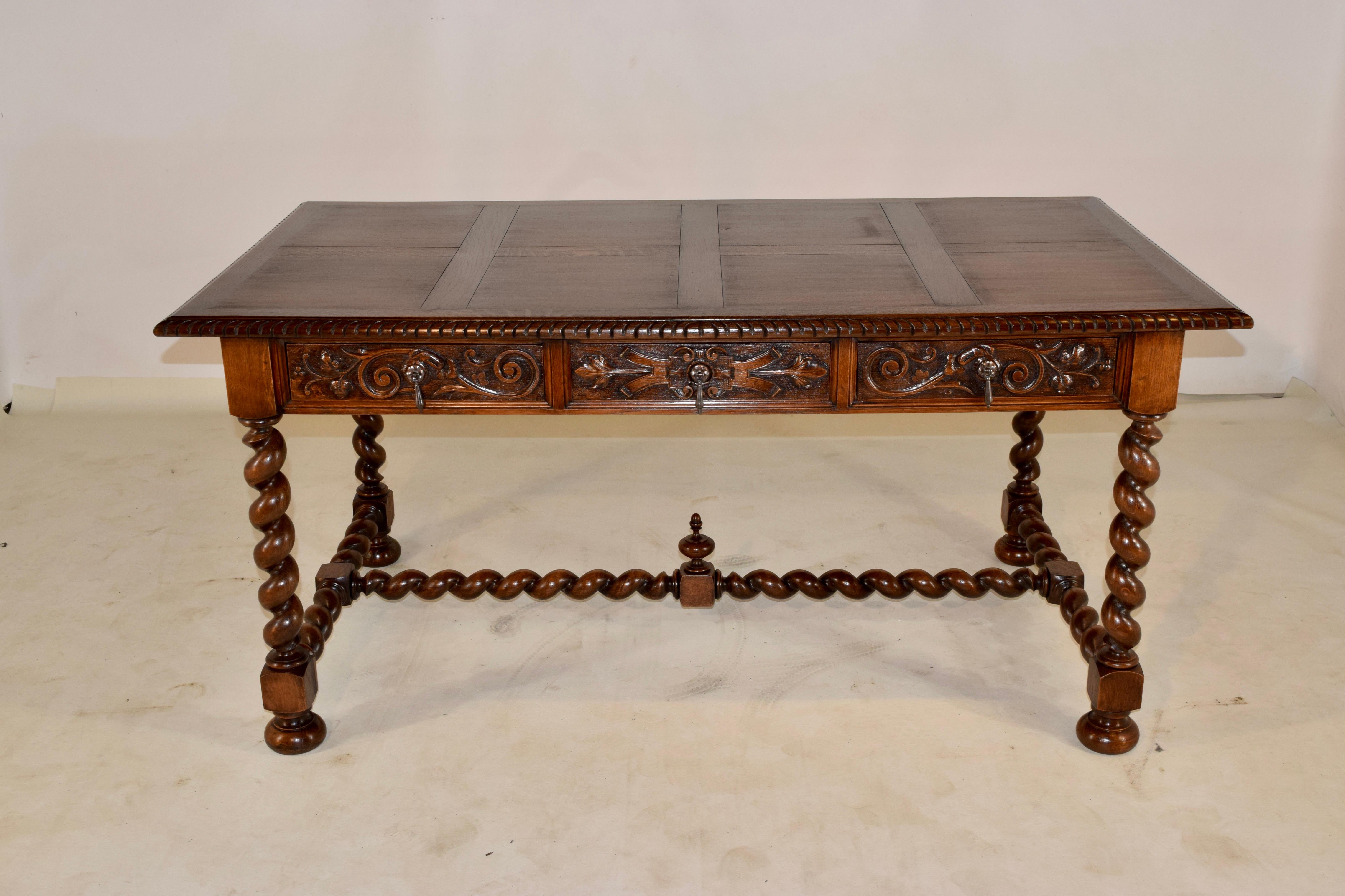 19th Century French Oak Desk 1
