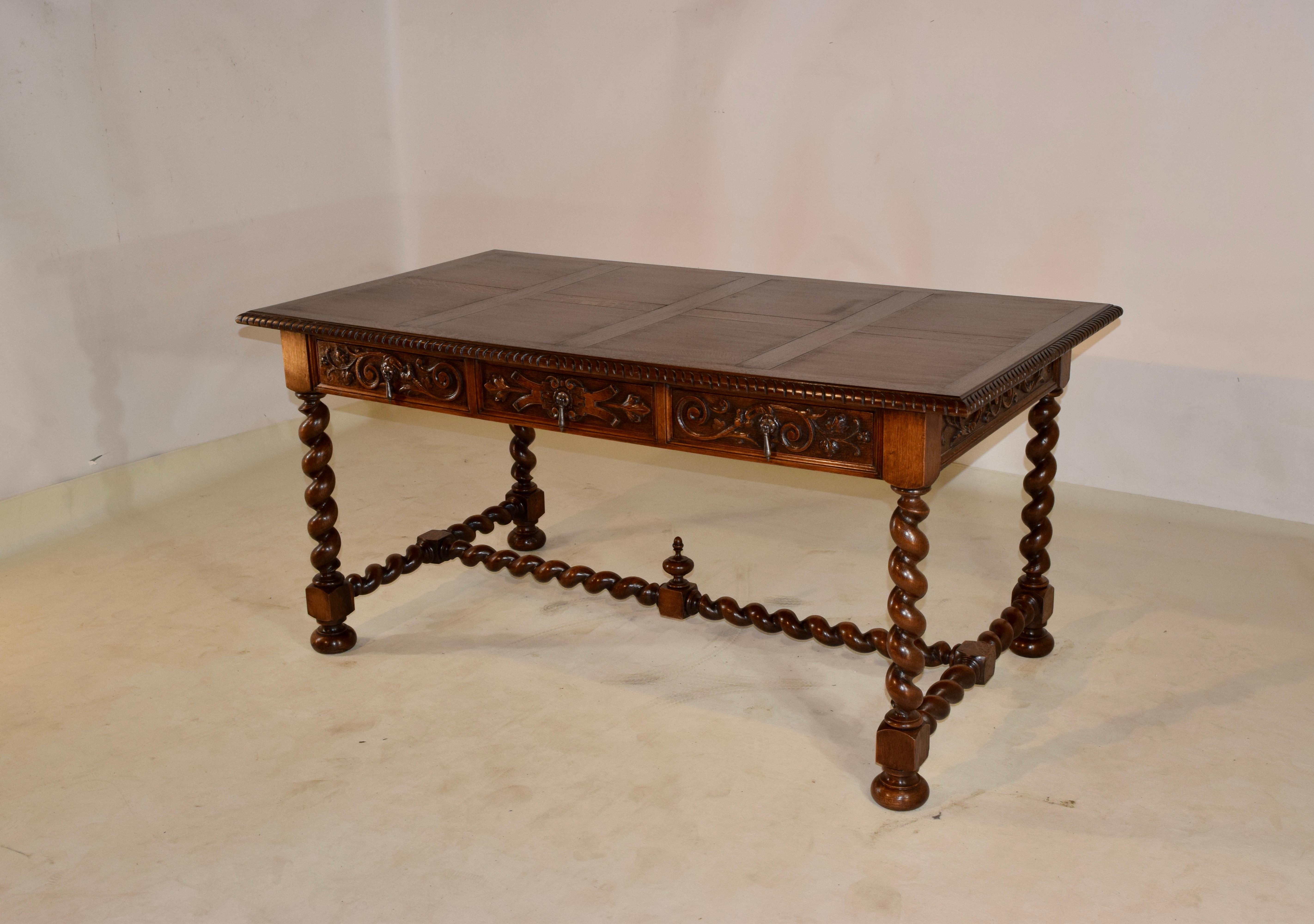 19th Century French Oak Desk 2