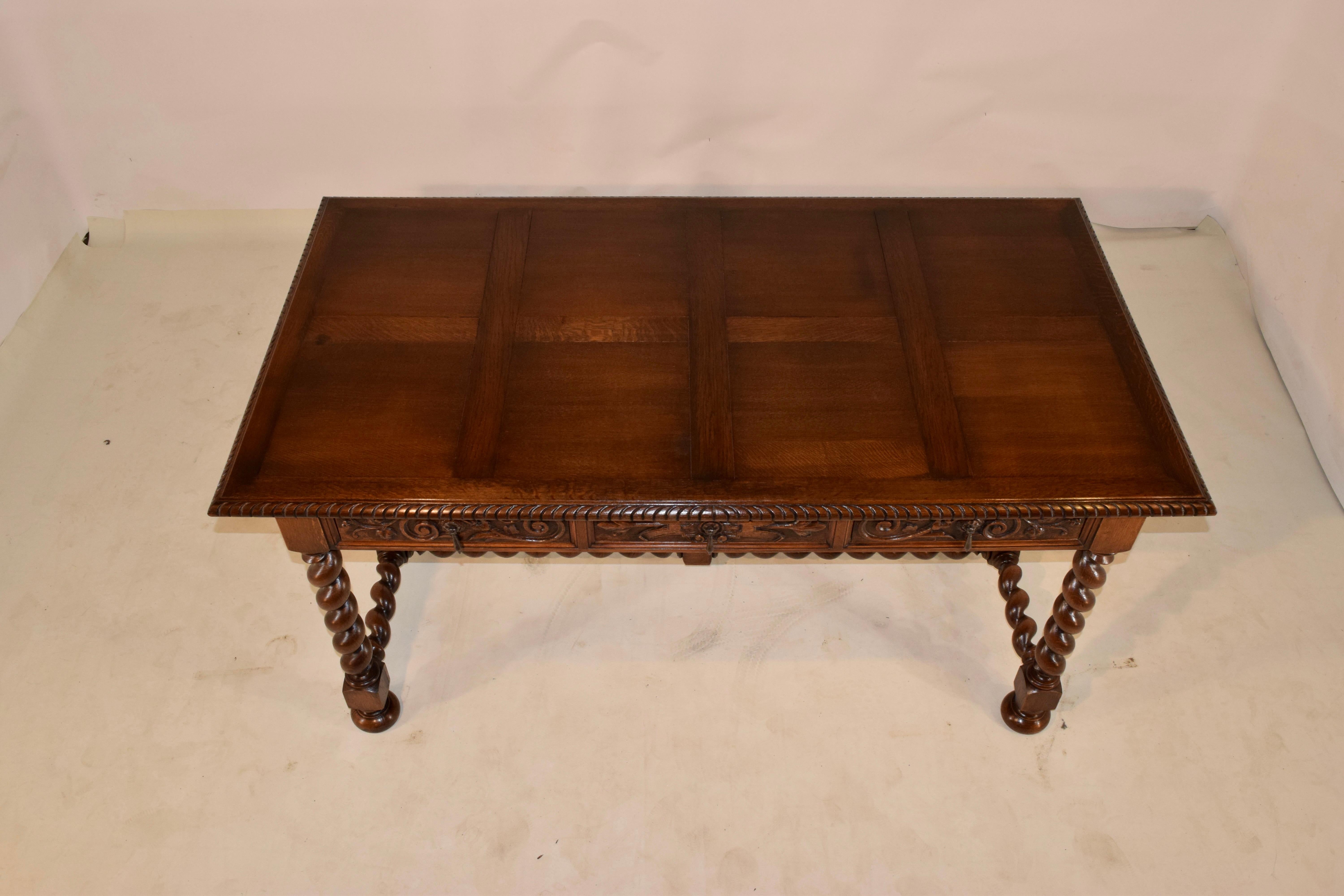 19th Century French Oak Desk 4
