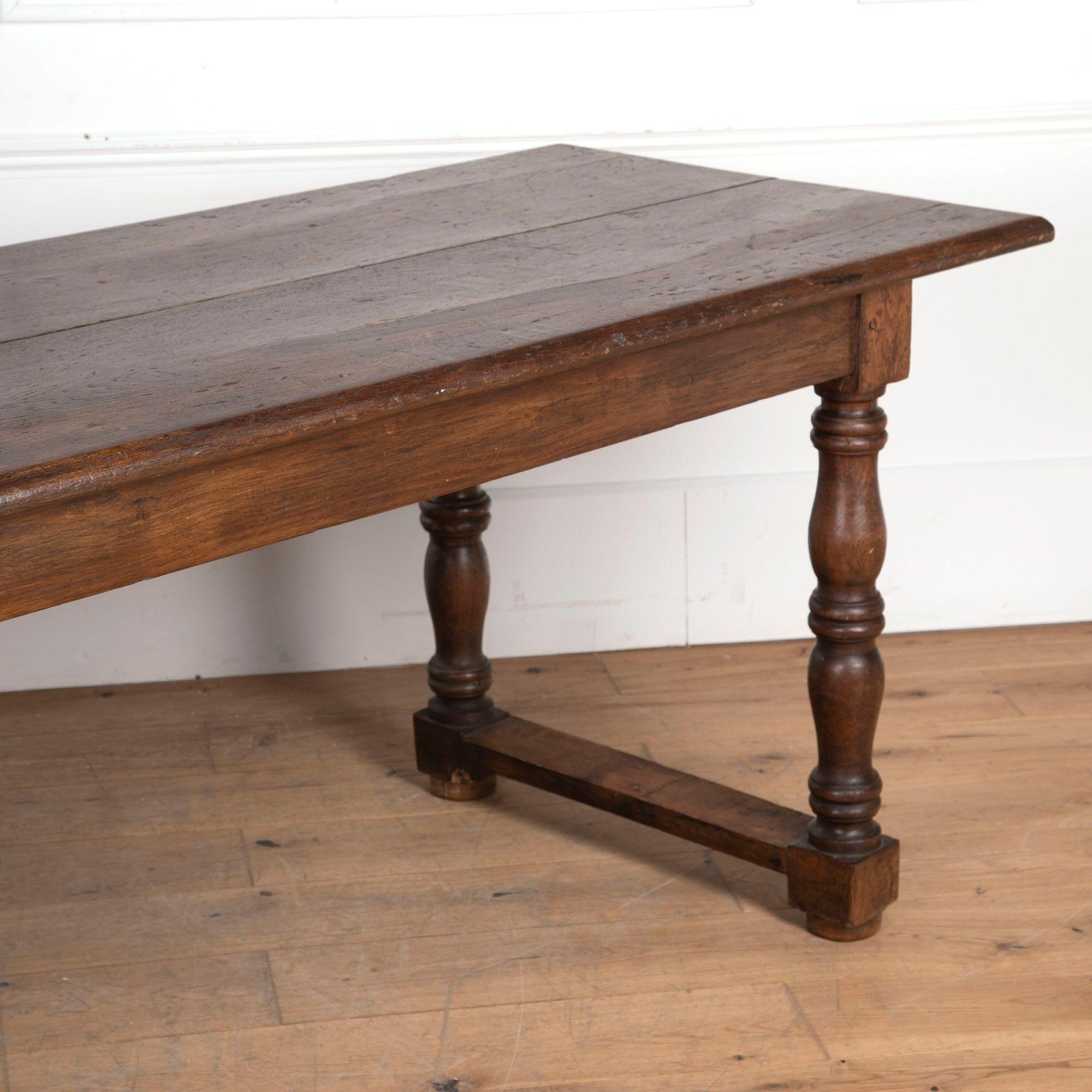19th Century French Oak Dining Table 1