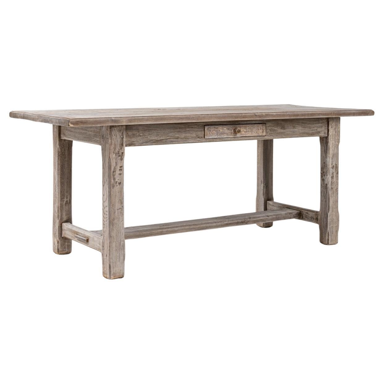 19th Century French Oak Dining Table For Sale