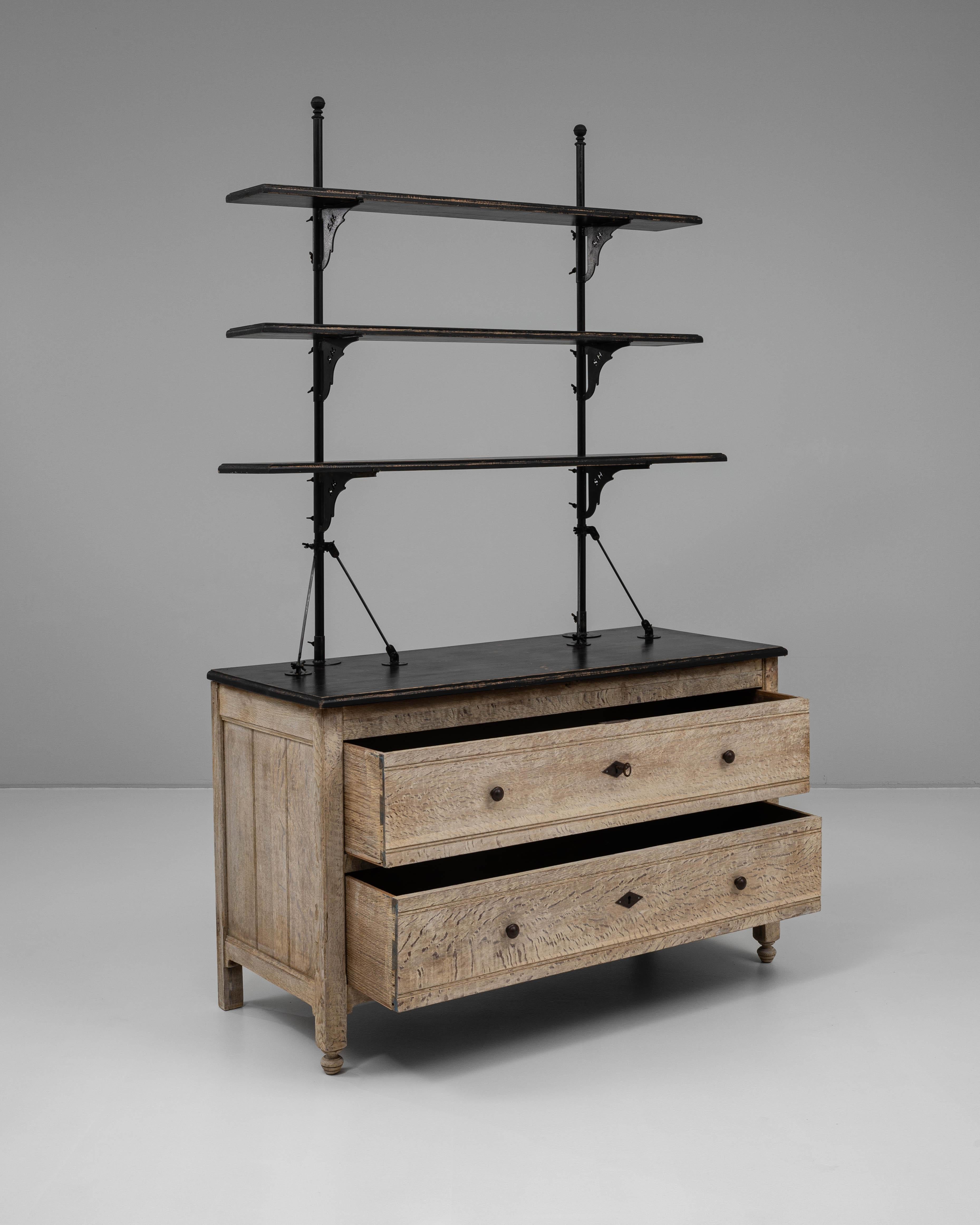 19th Century French Oak Display Cabinet For Sale 3