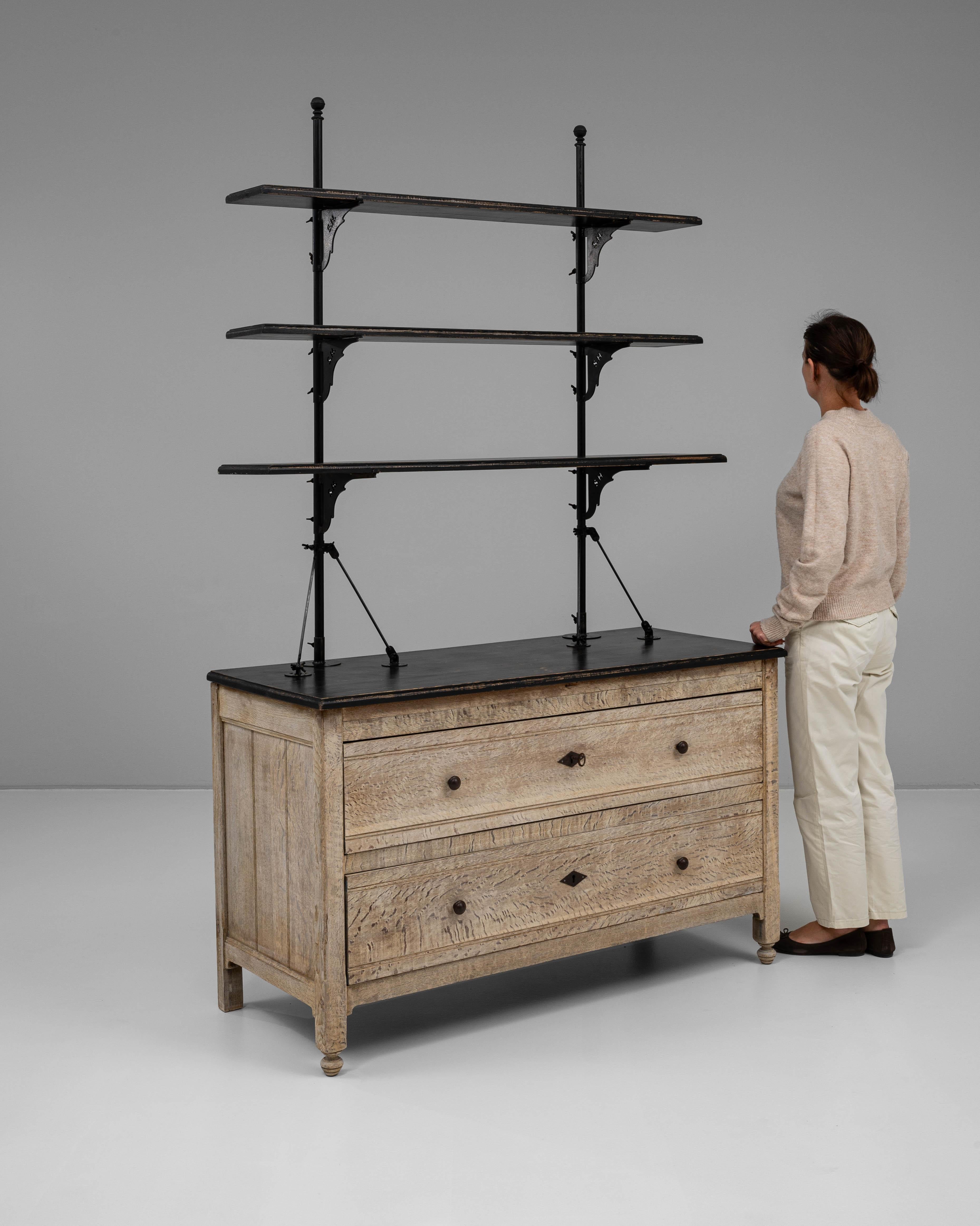 19th Century French Oak Display Cabinet For Sale 5