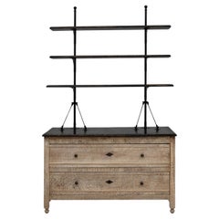 19th Century French Oak Display Cabinet