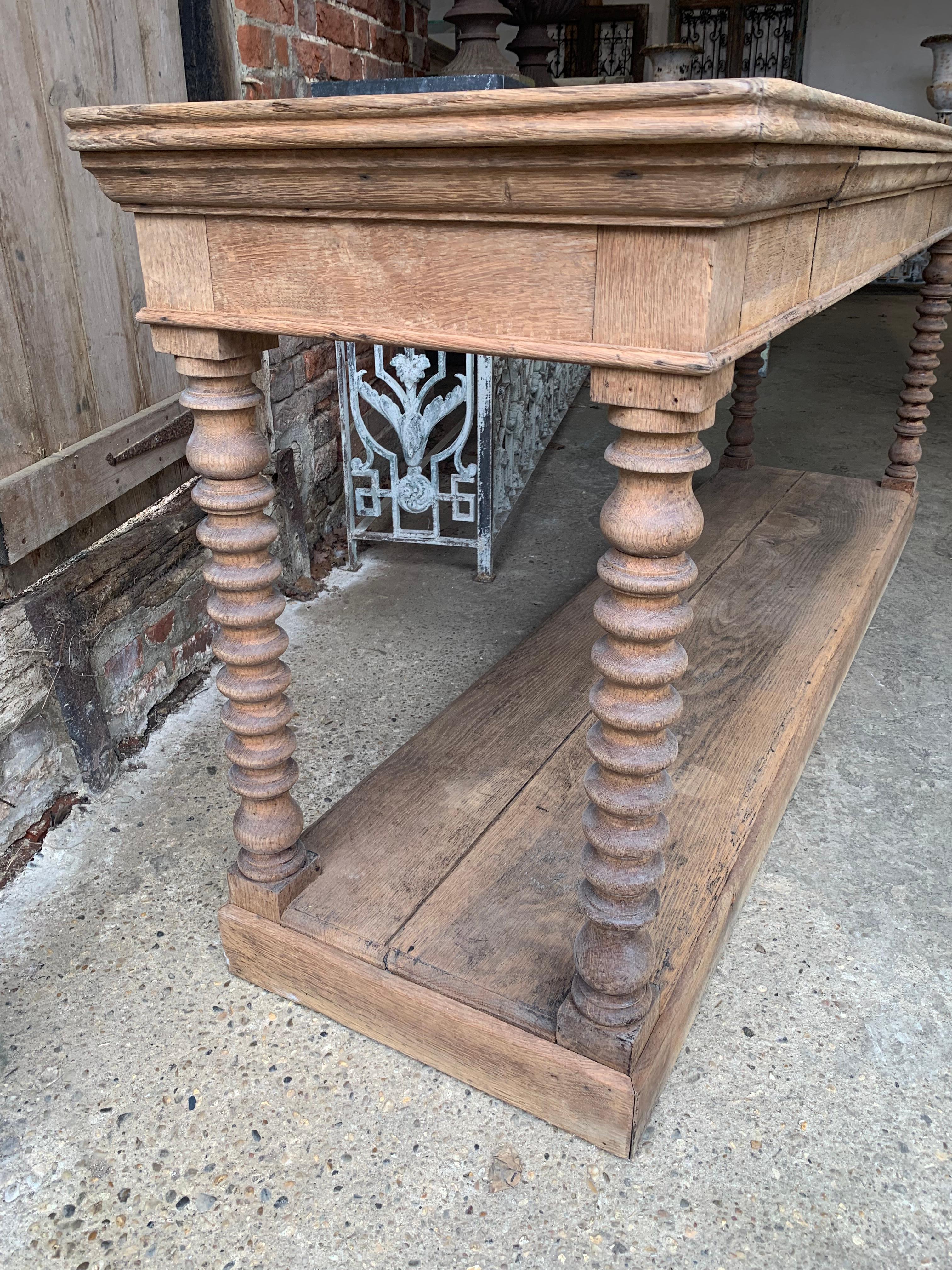 19th Century French Oak Drapers Console Table  6