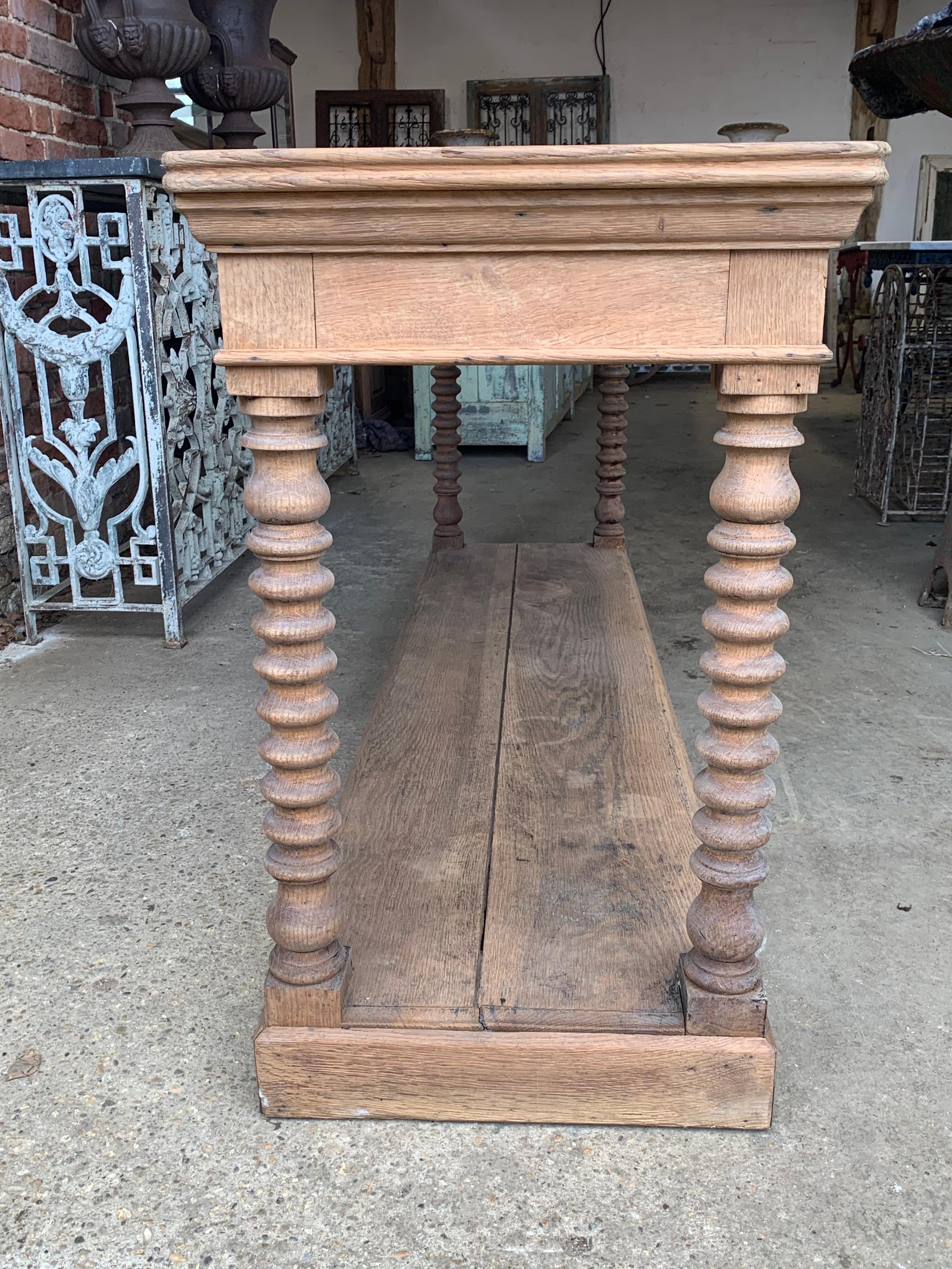 19th Century French Oak Drapers Console Table  3