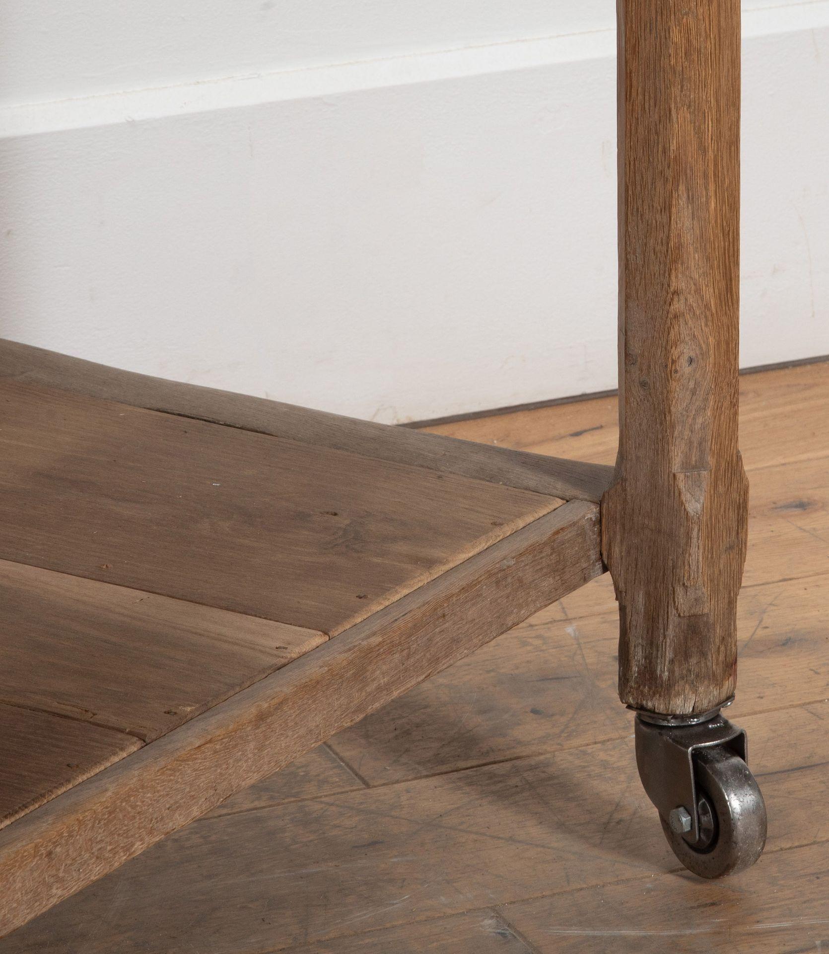 19th Century French Oak Drapers Kitchen Prep Table 1