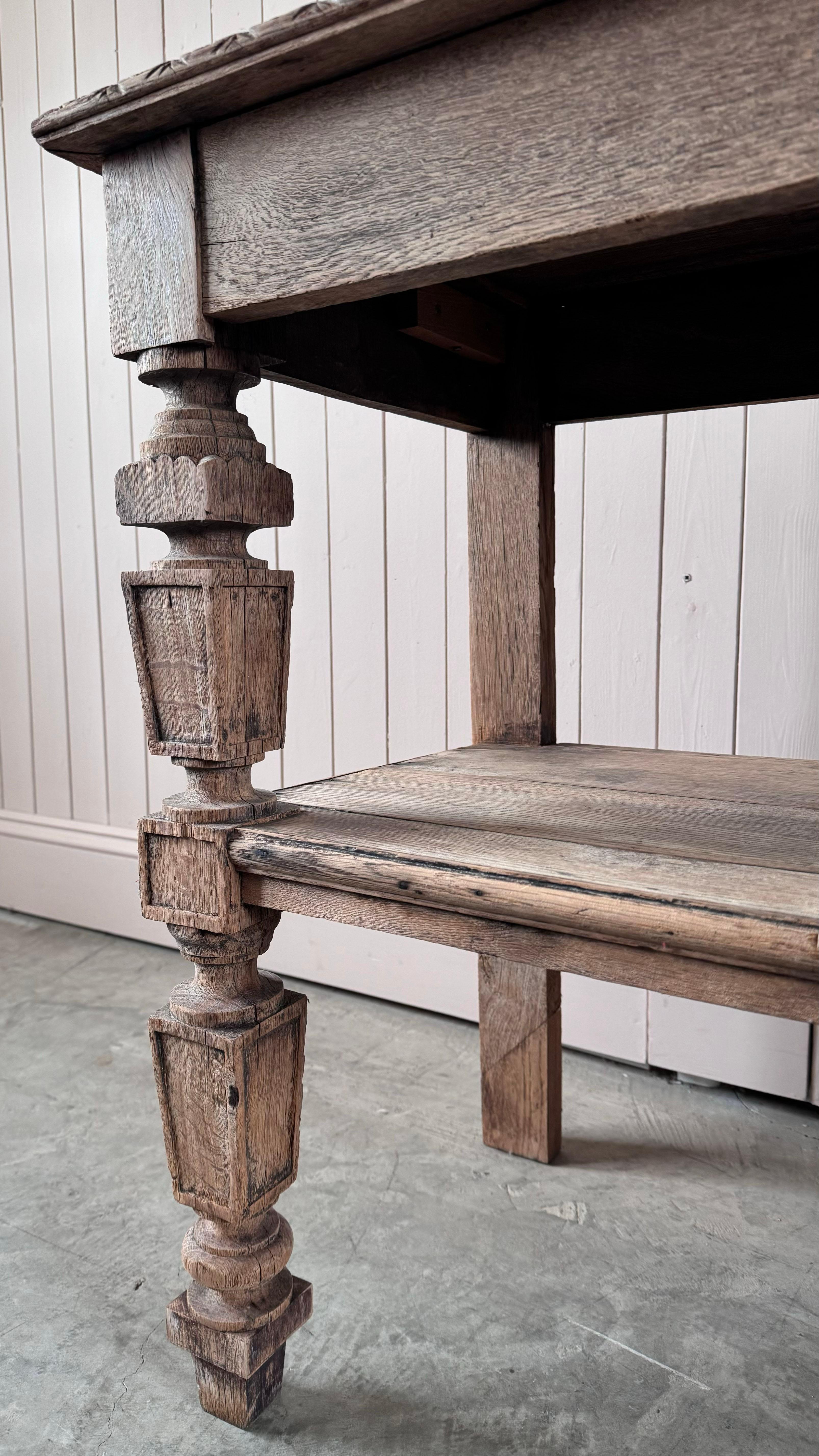 19th Century French Oak Draper's Table 7