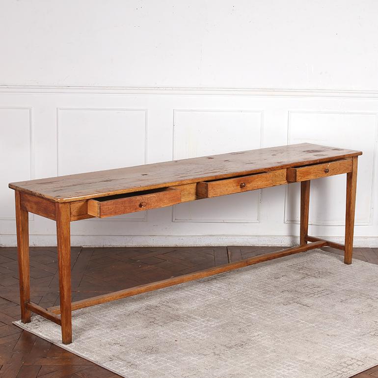 19th Century French Oak Drapers Table In Good Condition In Vancouver, British Columbia