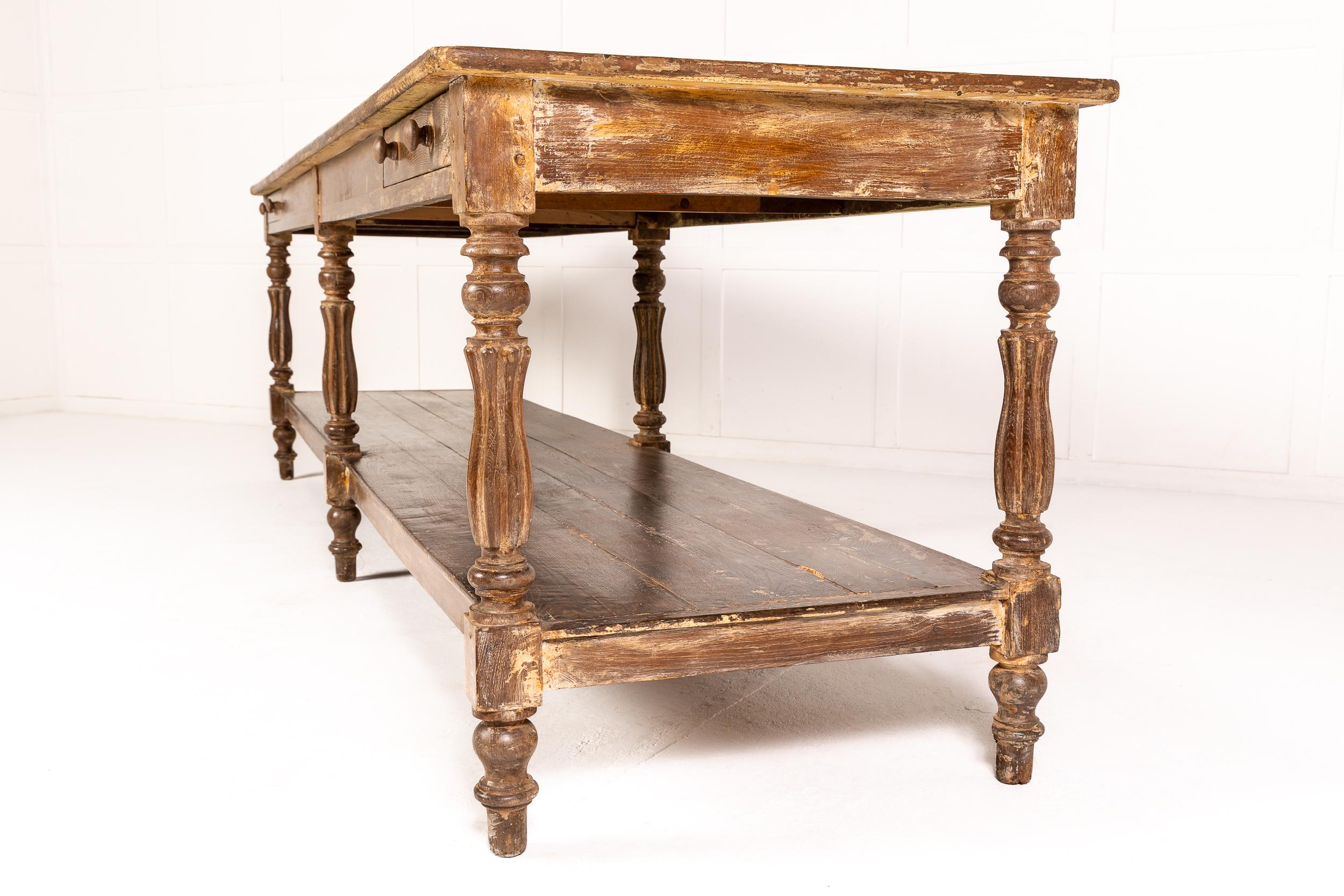 19th Century French Oak Drapers Table In Good Condition In Gloucestershire, GB