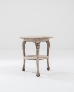 19th Century French Oak End Table