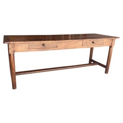 Used 19th Century French Oak Farm Table/Dining Table
