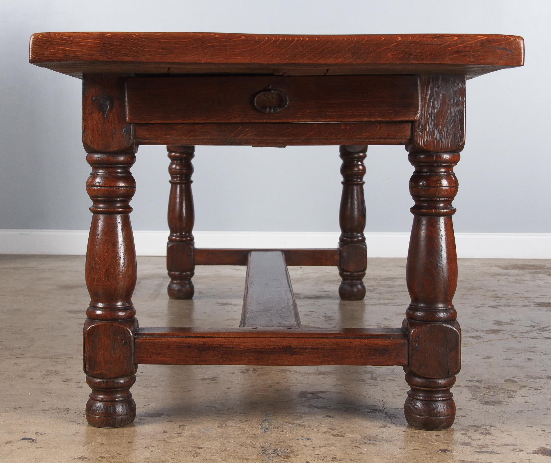 19th Century French Oak Farm Table 7