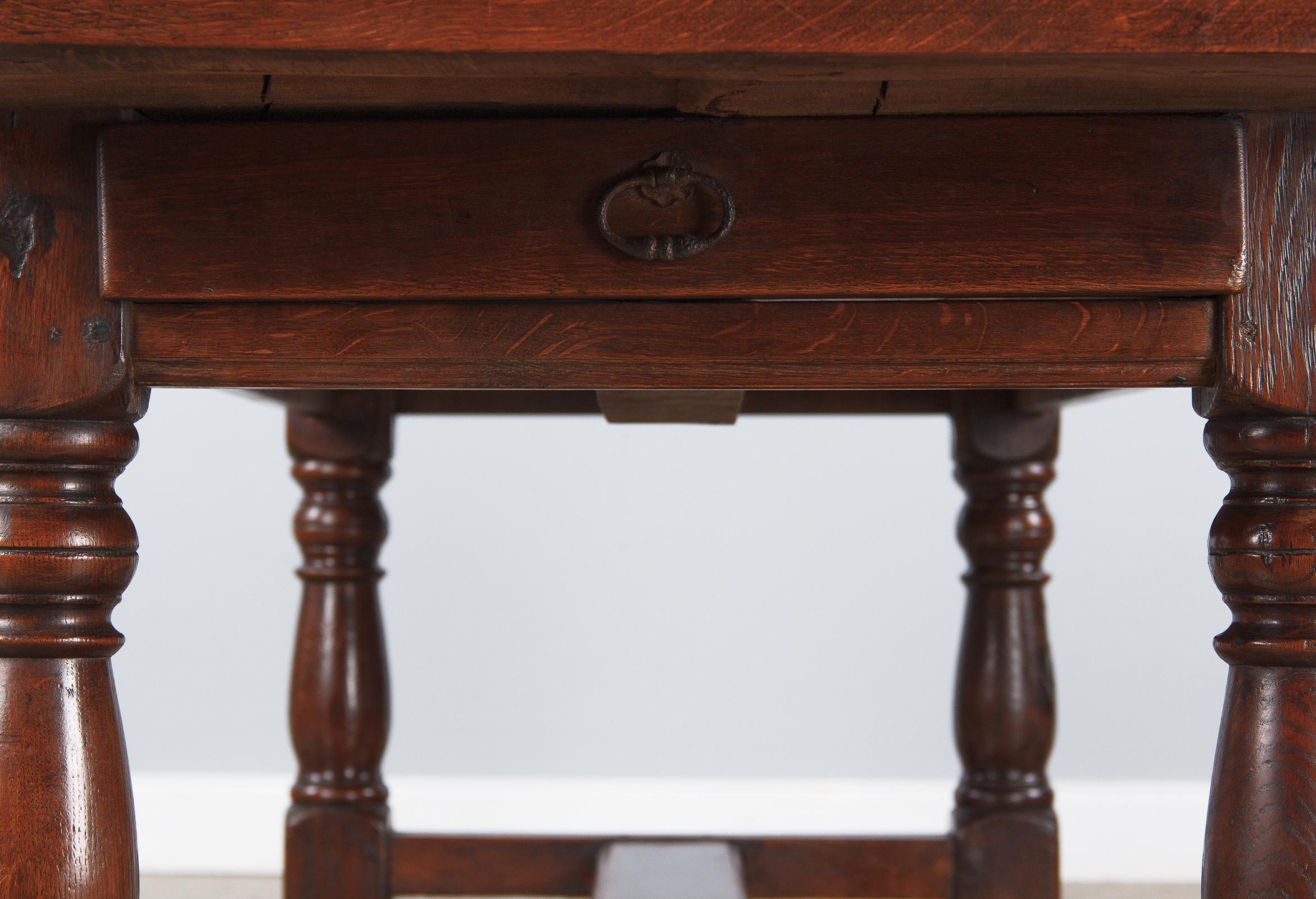 19th Century French Oak Farm Table 8