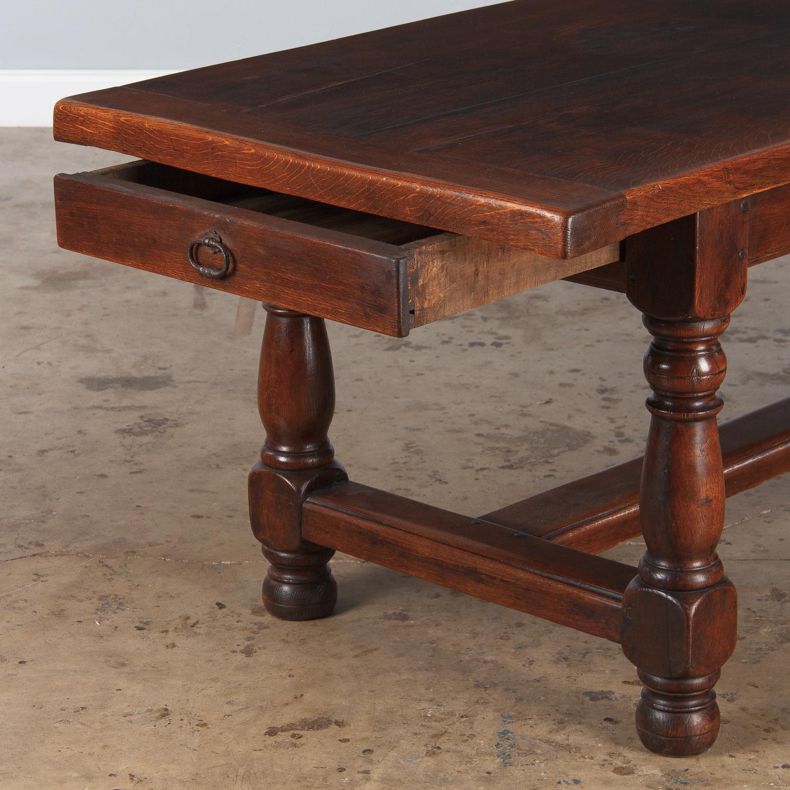 19th Century French Oak Farm Table 10