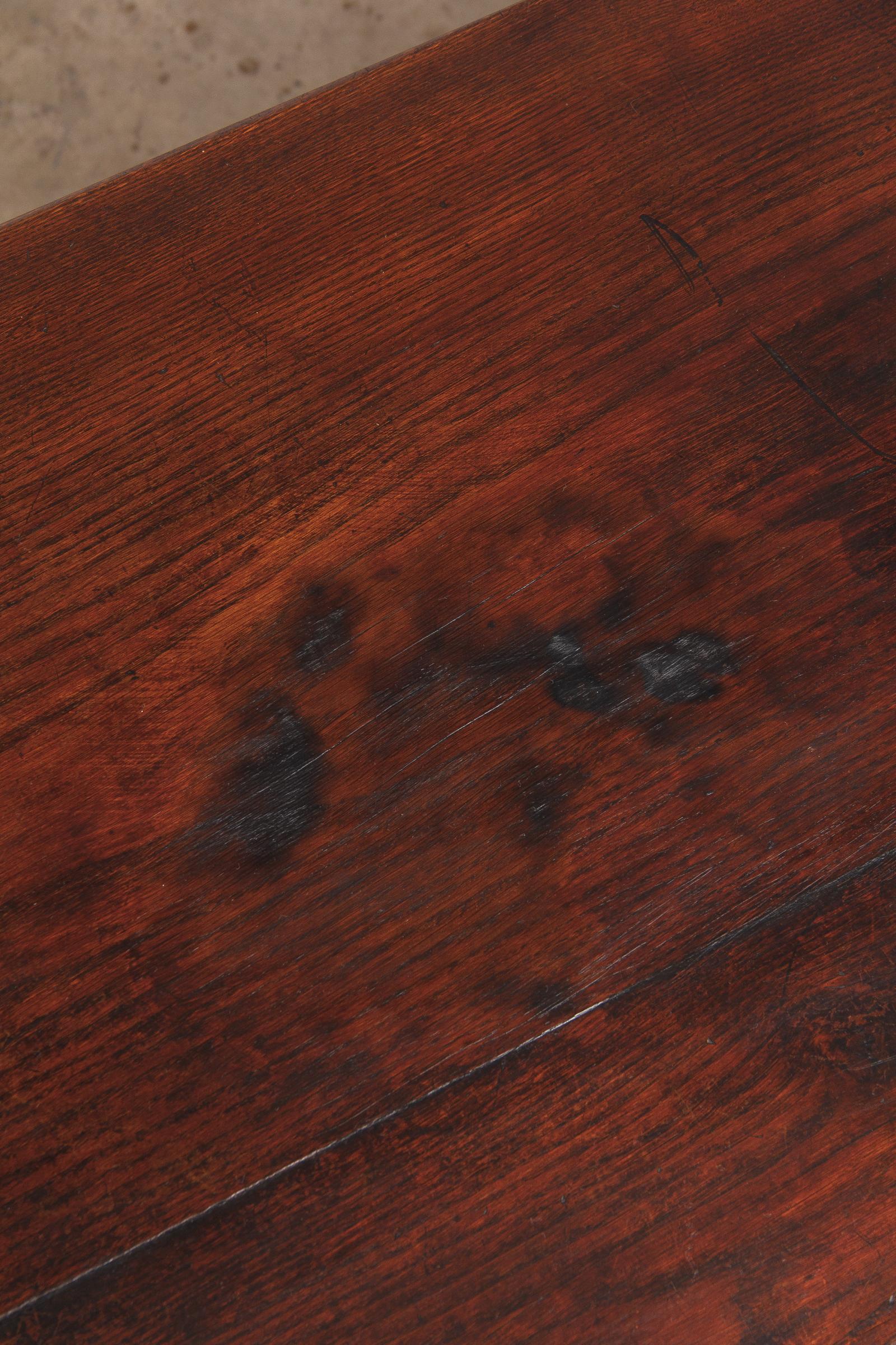 19th Century French Oak Farm Table 14